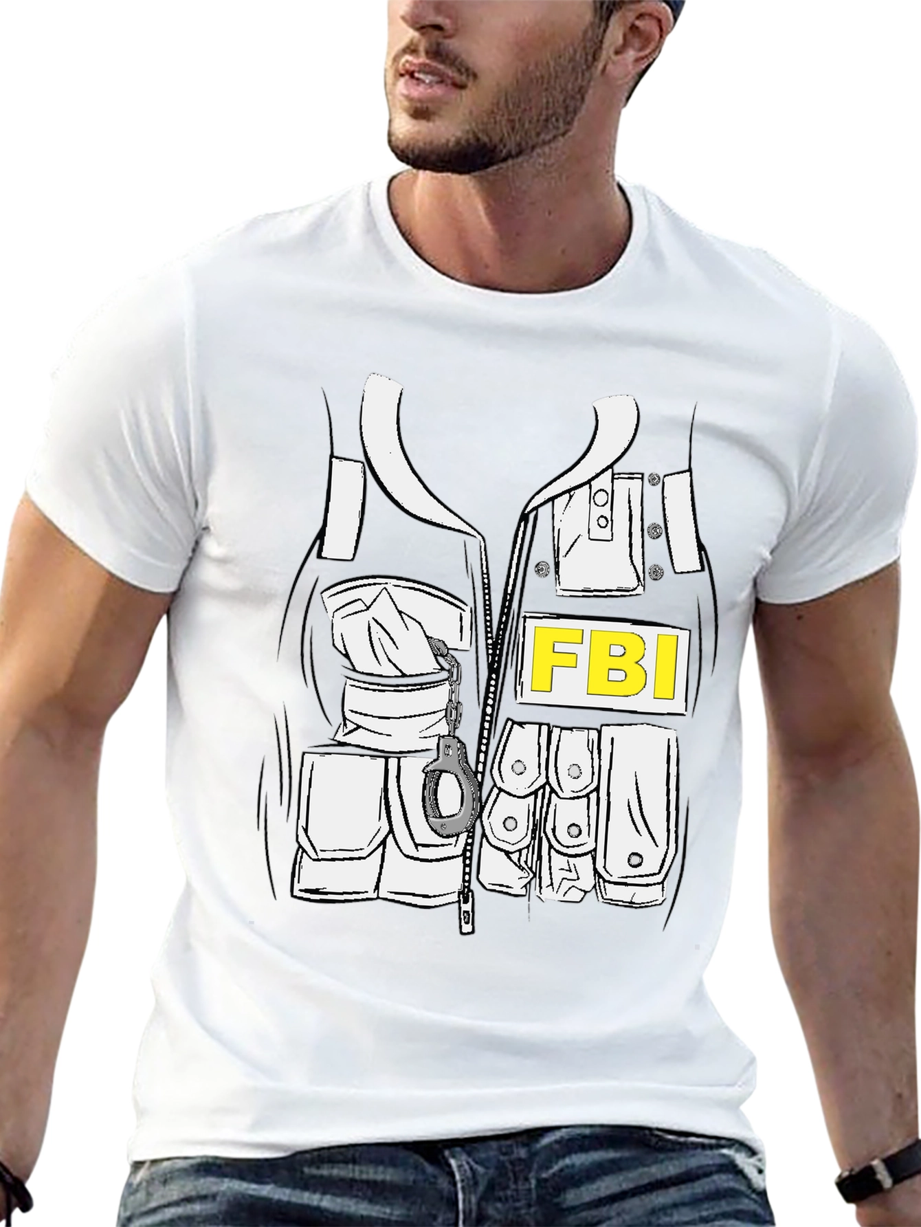 FBI Costume T-Shirt - Novelty Graphic Tee
