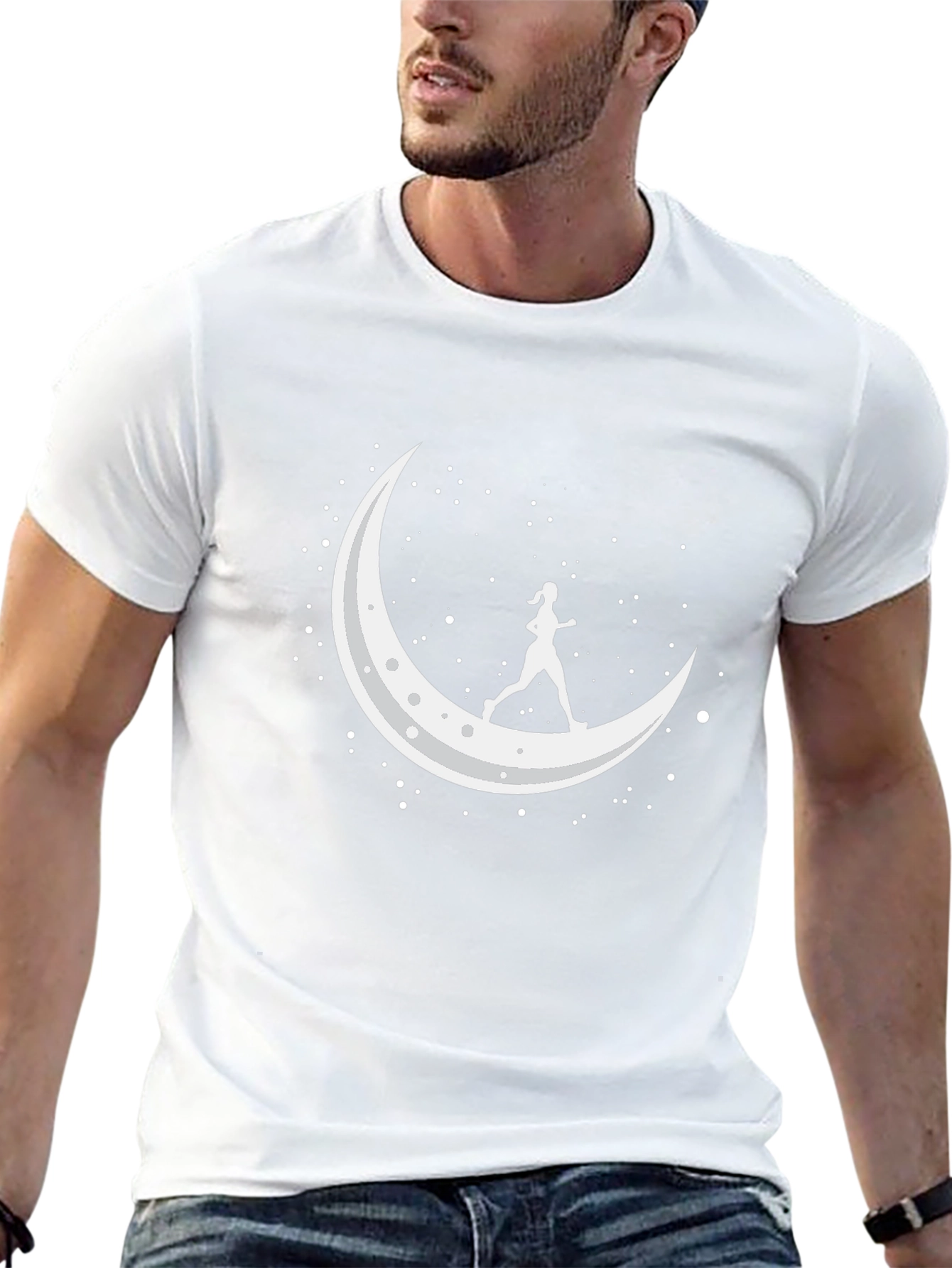 Moon Runner Graphic Tee - Black