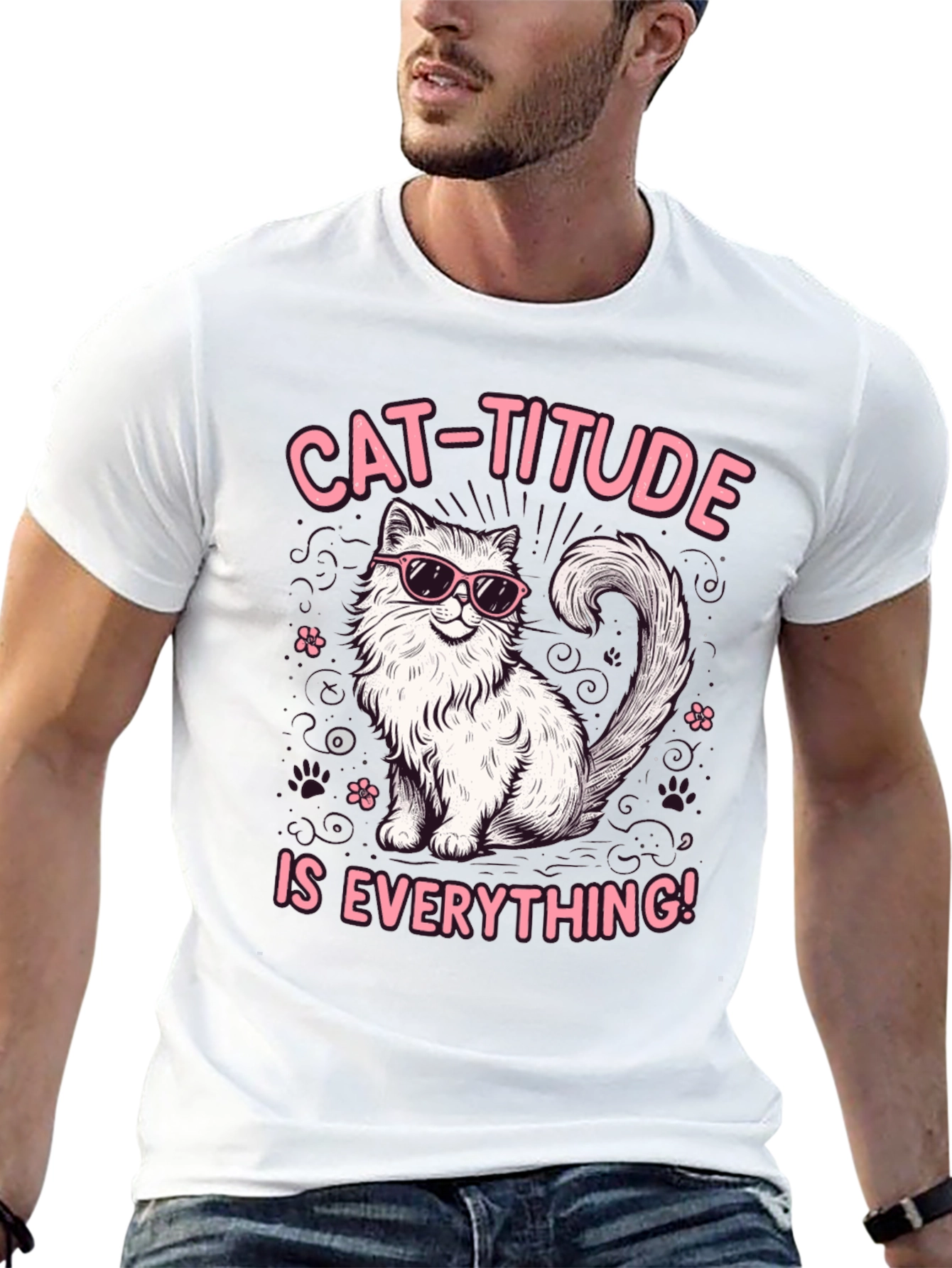 Cat-Titude T-Shirt: Everything Attitude Tee