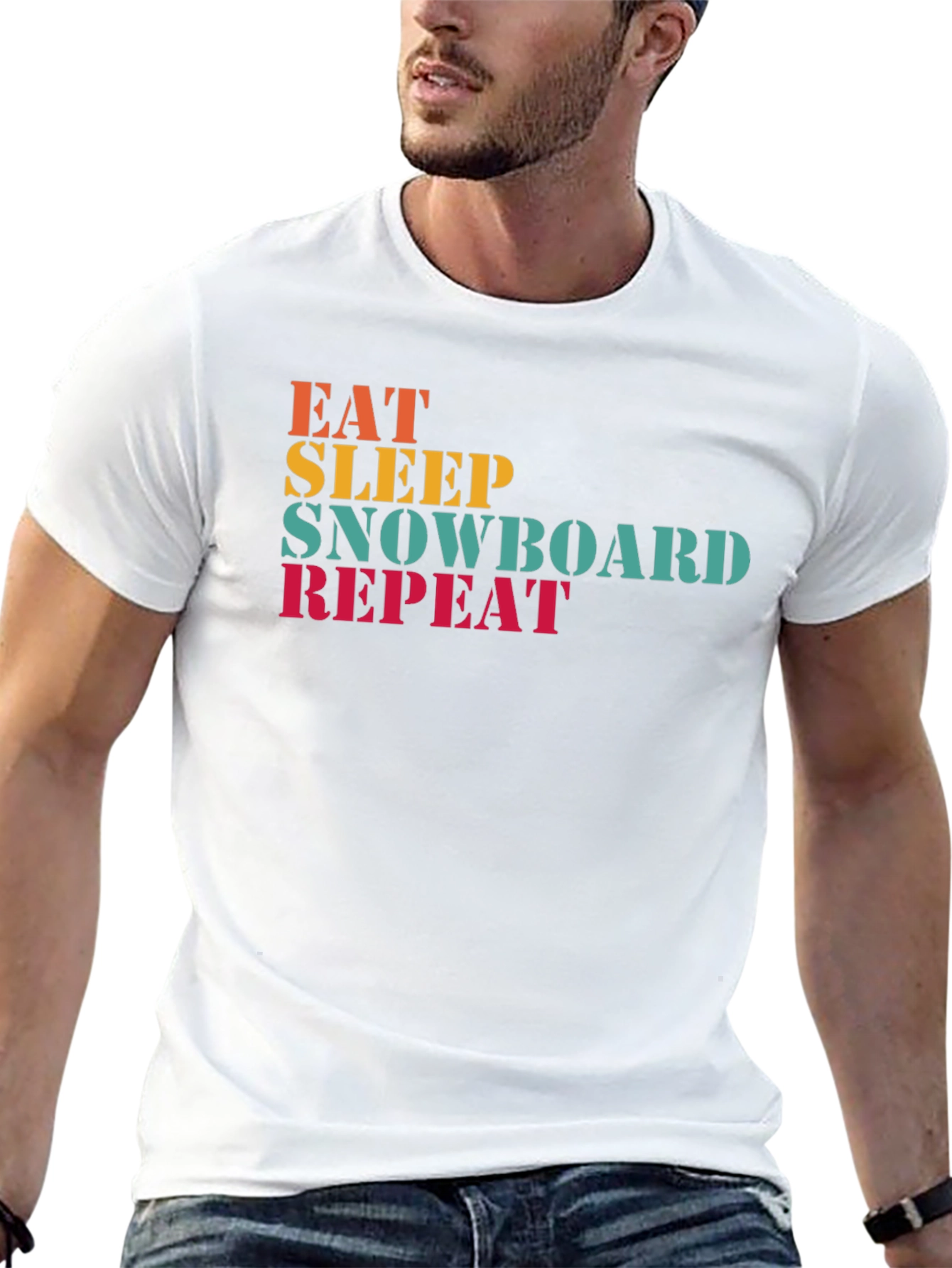 Eat Sleep Snowboard Repeat Graphic Tee