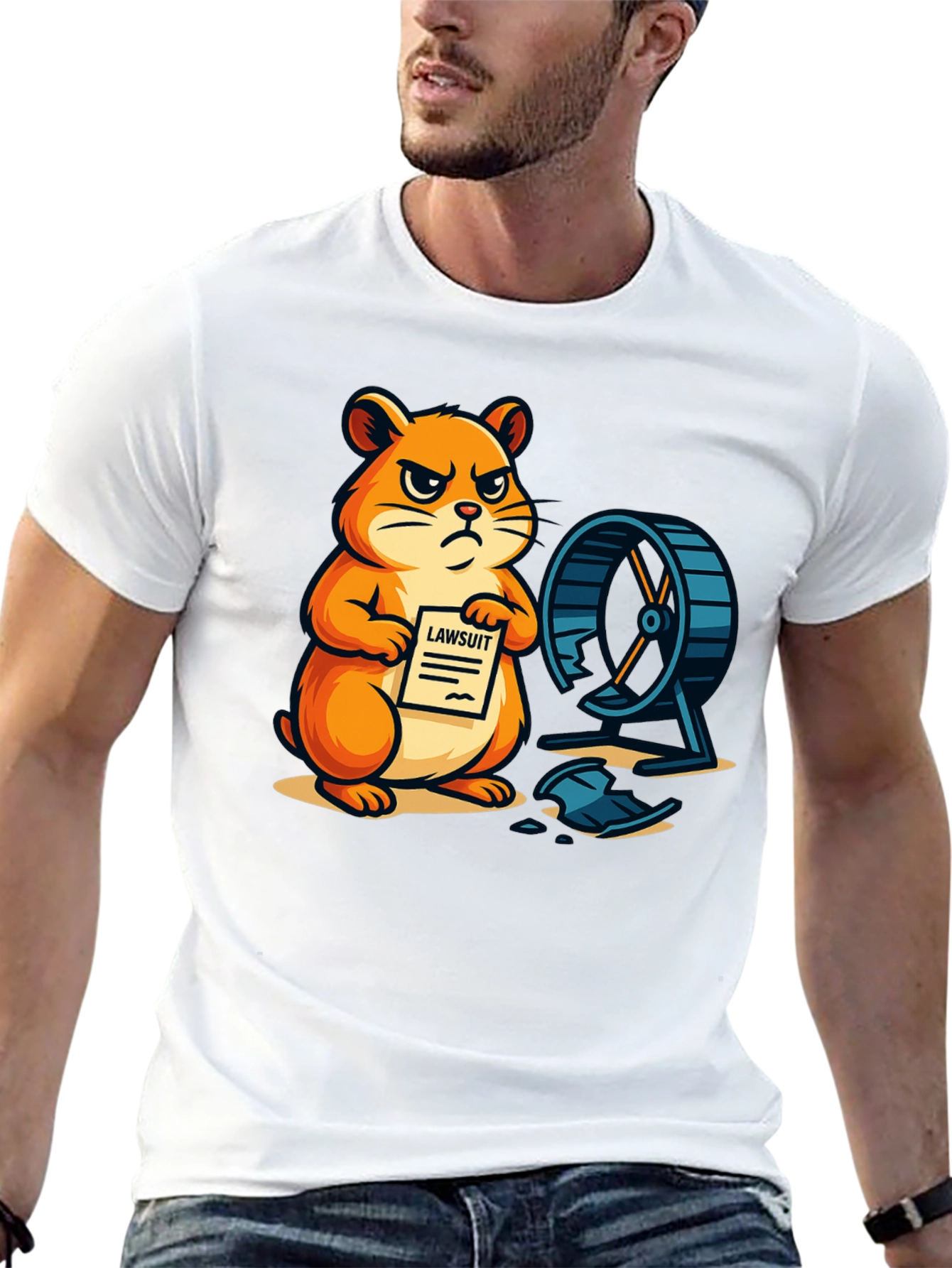 Hamster Lawsuit Graphic T-Shirt