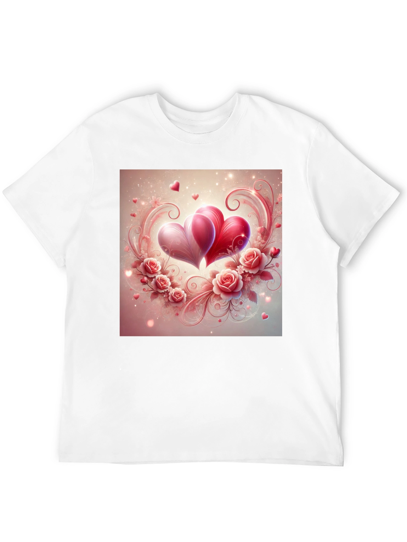Love Heart Roses Graphic T-Shirt