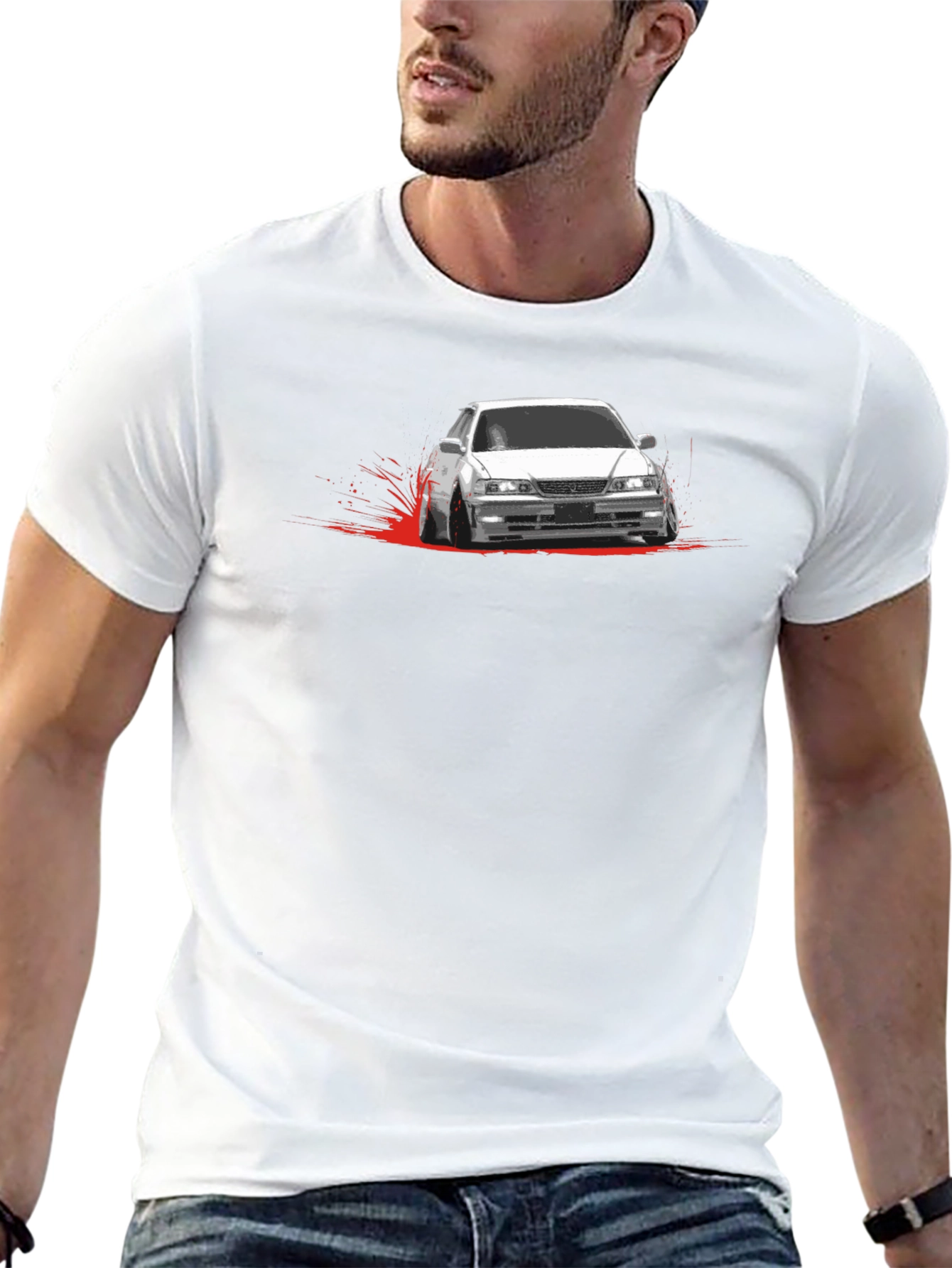 JDM Car Drift T-Shirt - Mens Black Graphic Tee