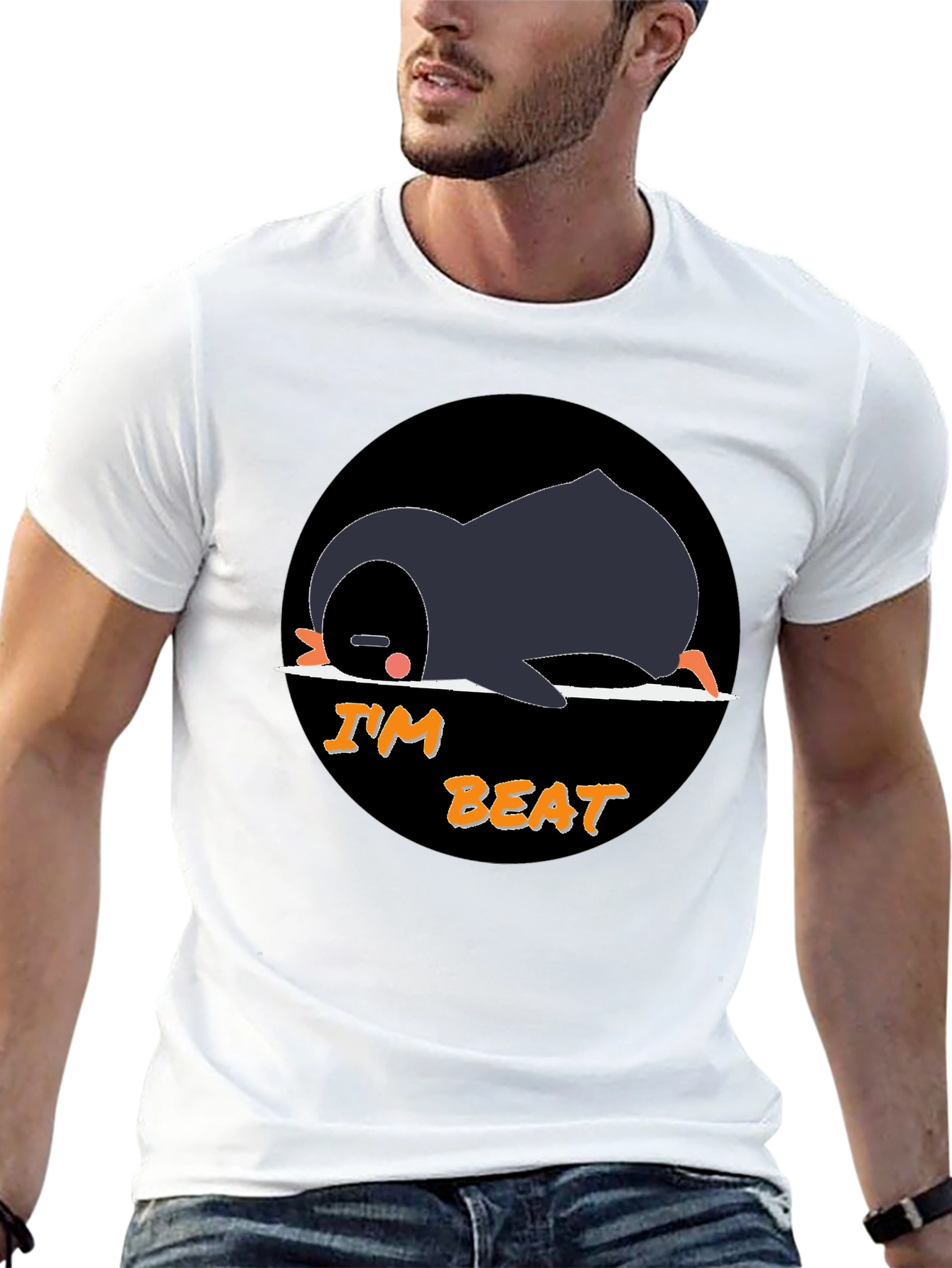 Im Beat Penguin T-Shirt - Black Cotton Tee