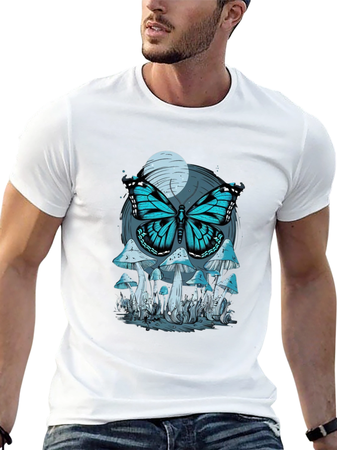 Butterfly Mushroom Graphic Tee