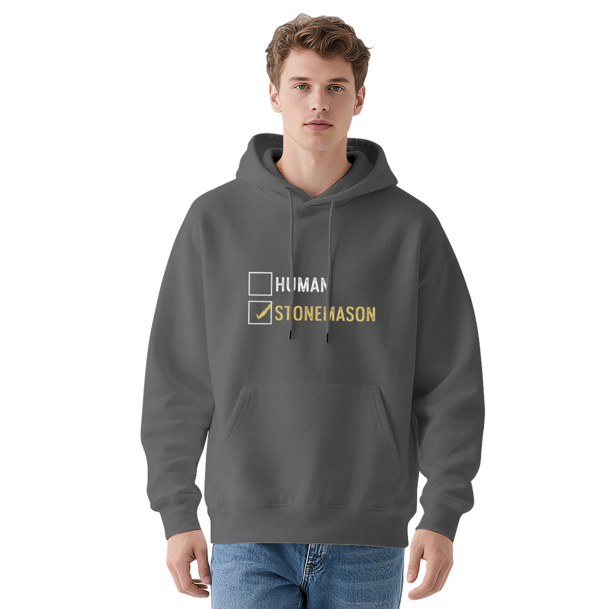 Stonemason vs Human Checkbox Hoodie