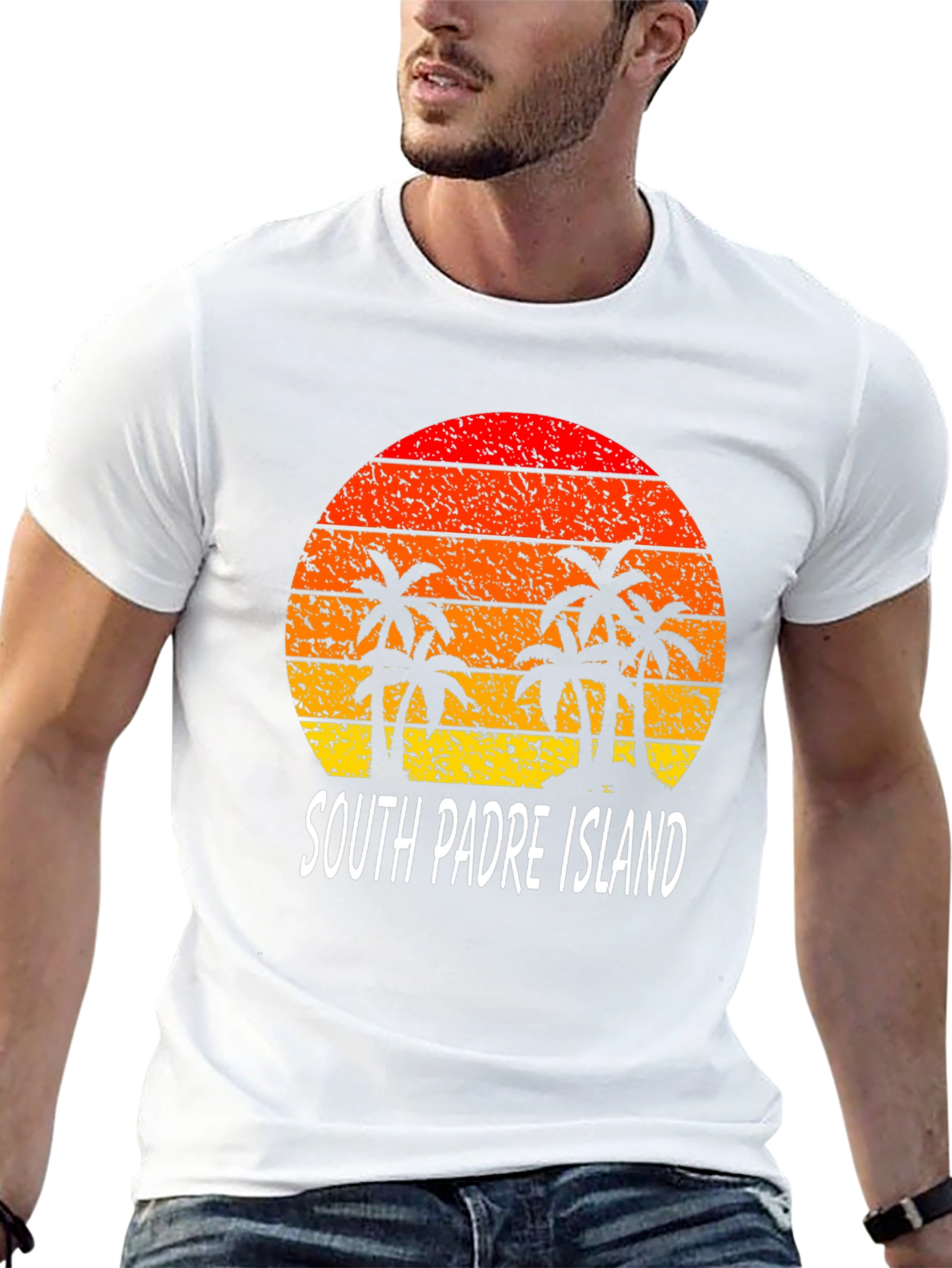 South Padre Island Retro Sunset Graphic Tee