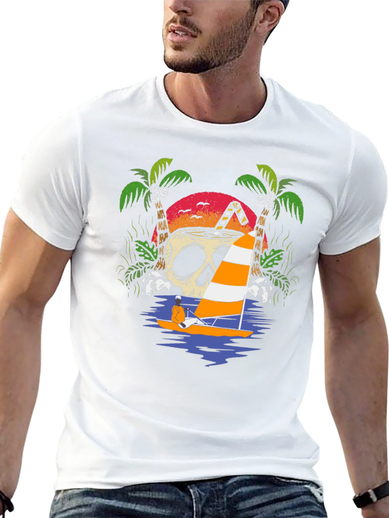 Skull Coconut Sailboat T-Shirt