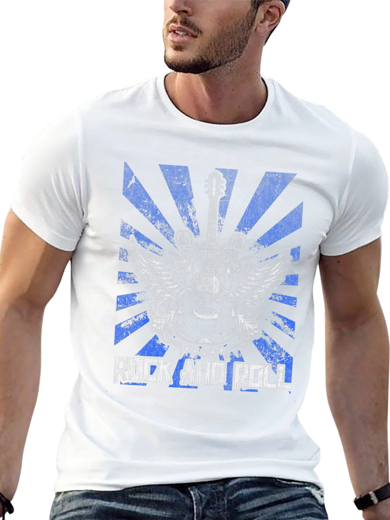 Rock and Roll Guitar Graphic Tee