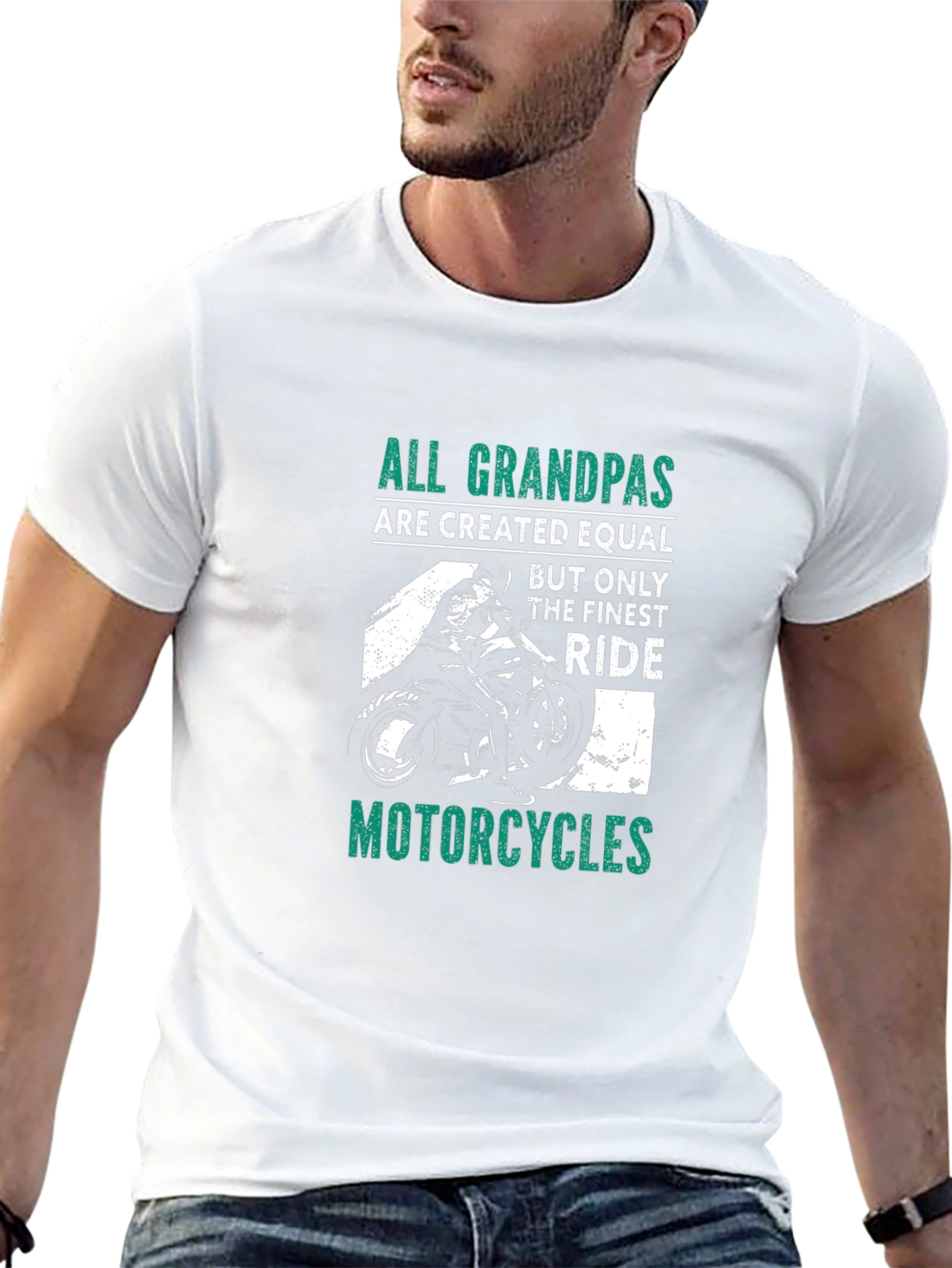 All Grandpas Ride Motorcycles Graphic Tee