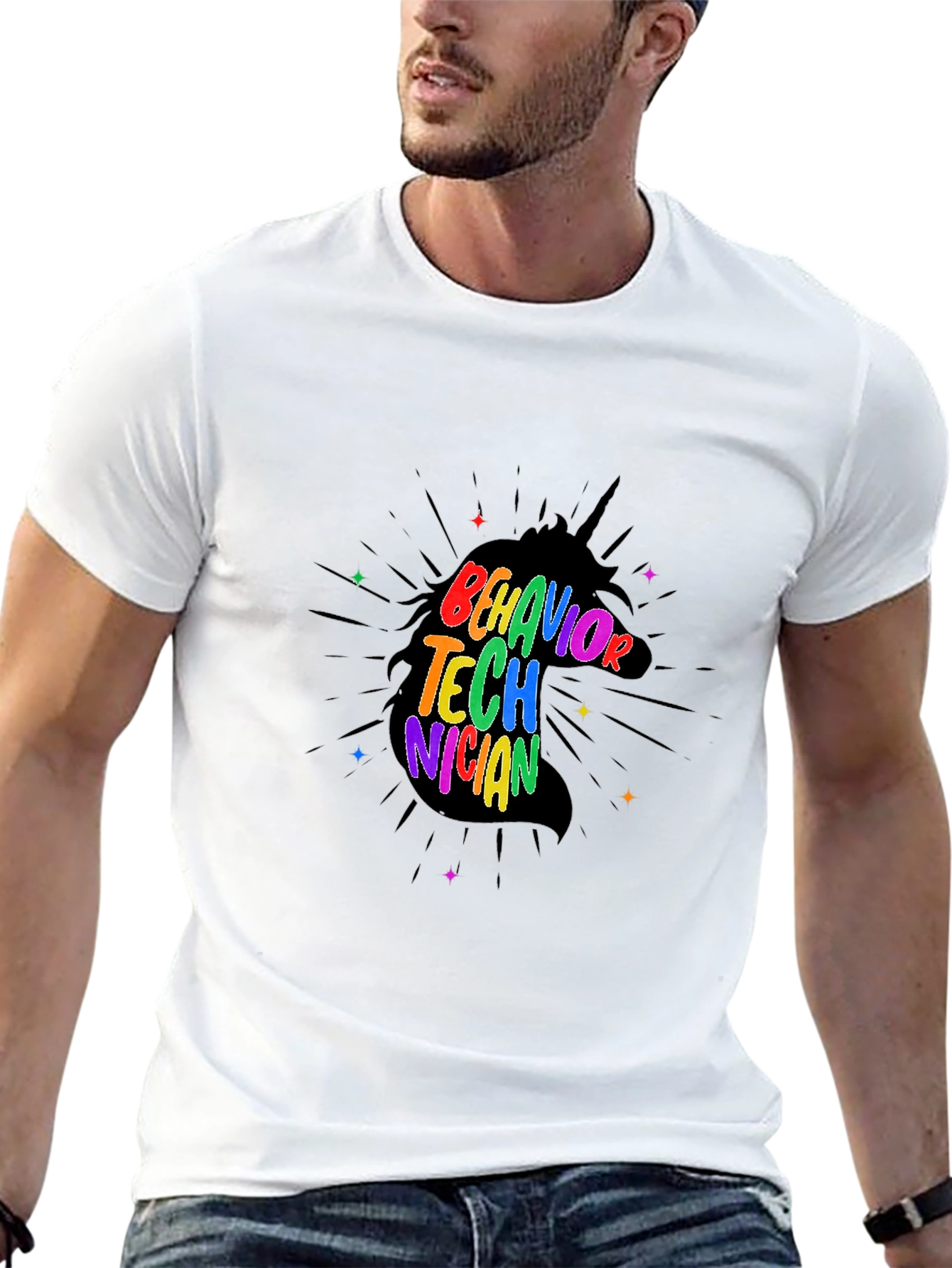 Behavior Technician Rainbow Unicorn T-Shirt