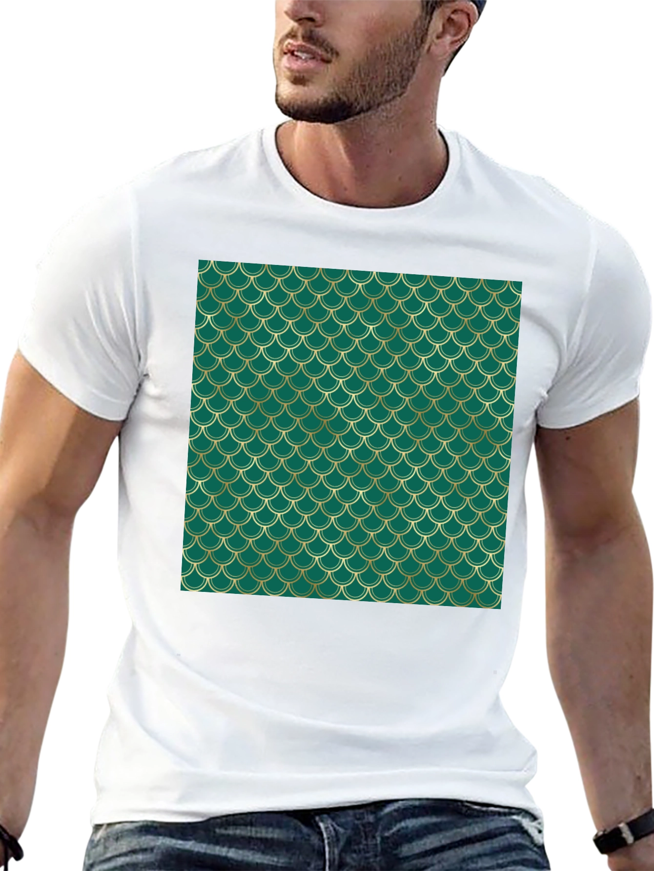 Emerald Scale Print Tee