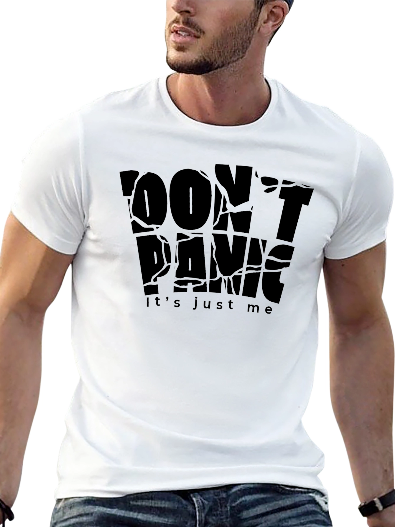 Dont Panic Its Just Me Black T-Shirt