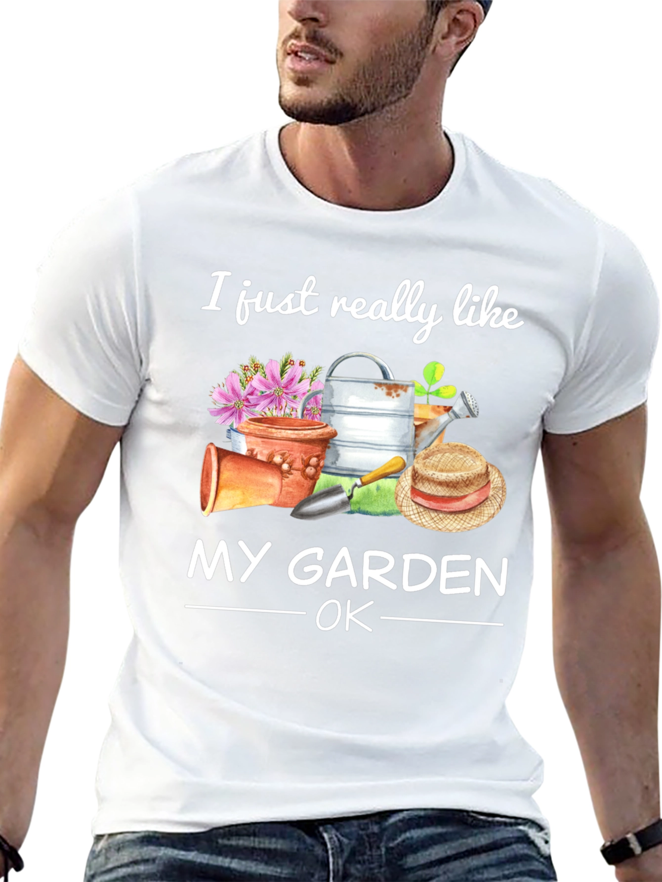 I Like My Garden OK Black T-Shirt