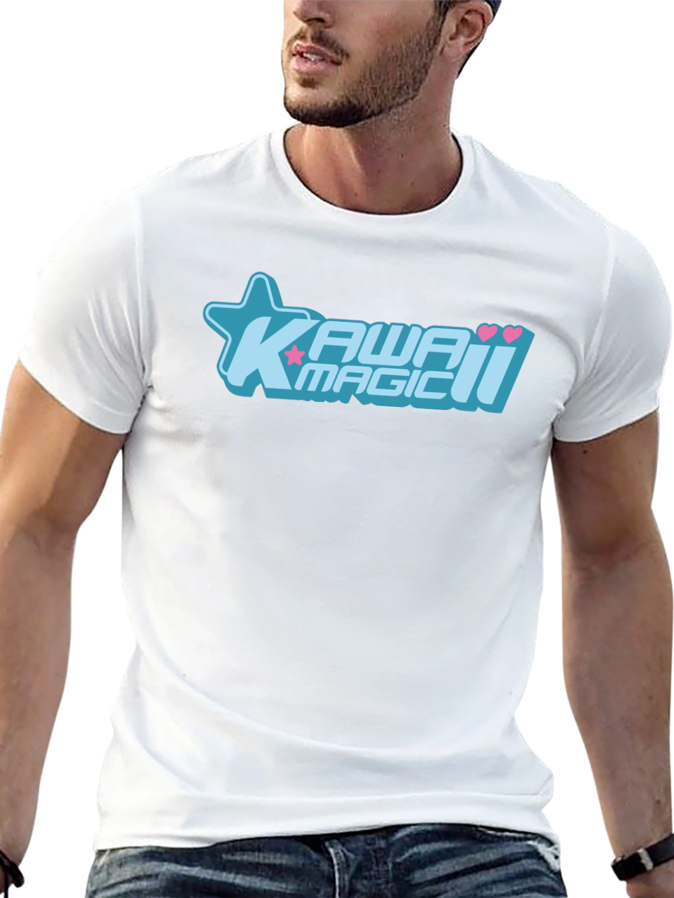 Kawaii Magic Graphic T-Shirt - Black Cotton Tee
