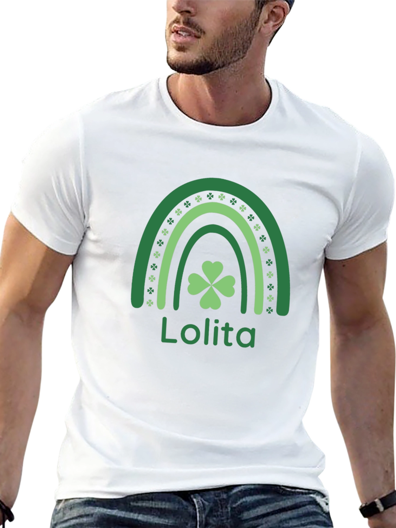 Lolita St. Patricks Day Rainbow Clover T-Shirt