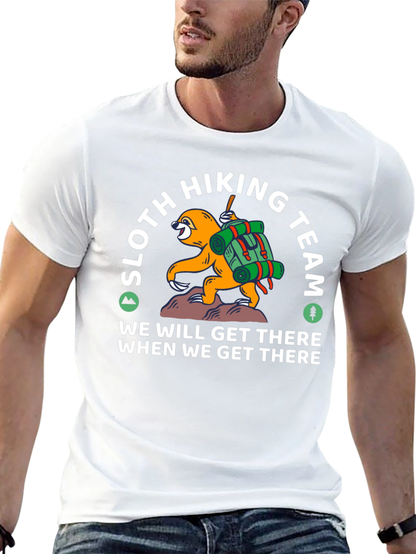 Sloth Hiking Team T-Shirt - Funny Adventure Tee