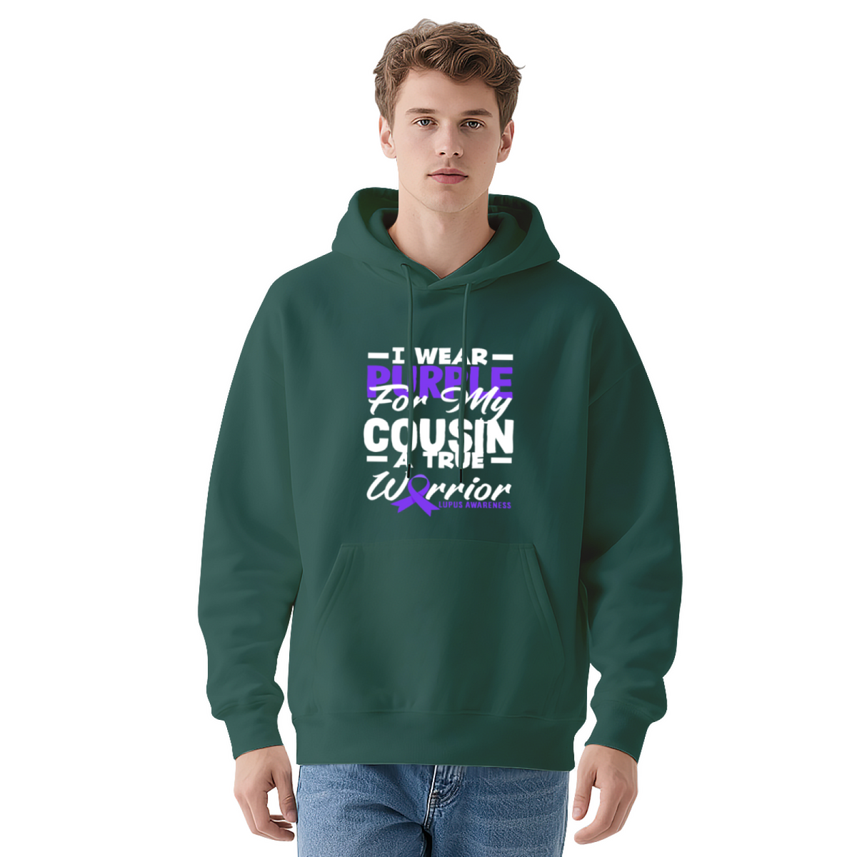 I Wear Purple For My Cousin Lupus Warrior Hoodie