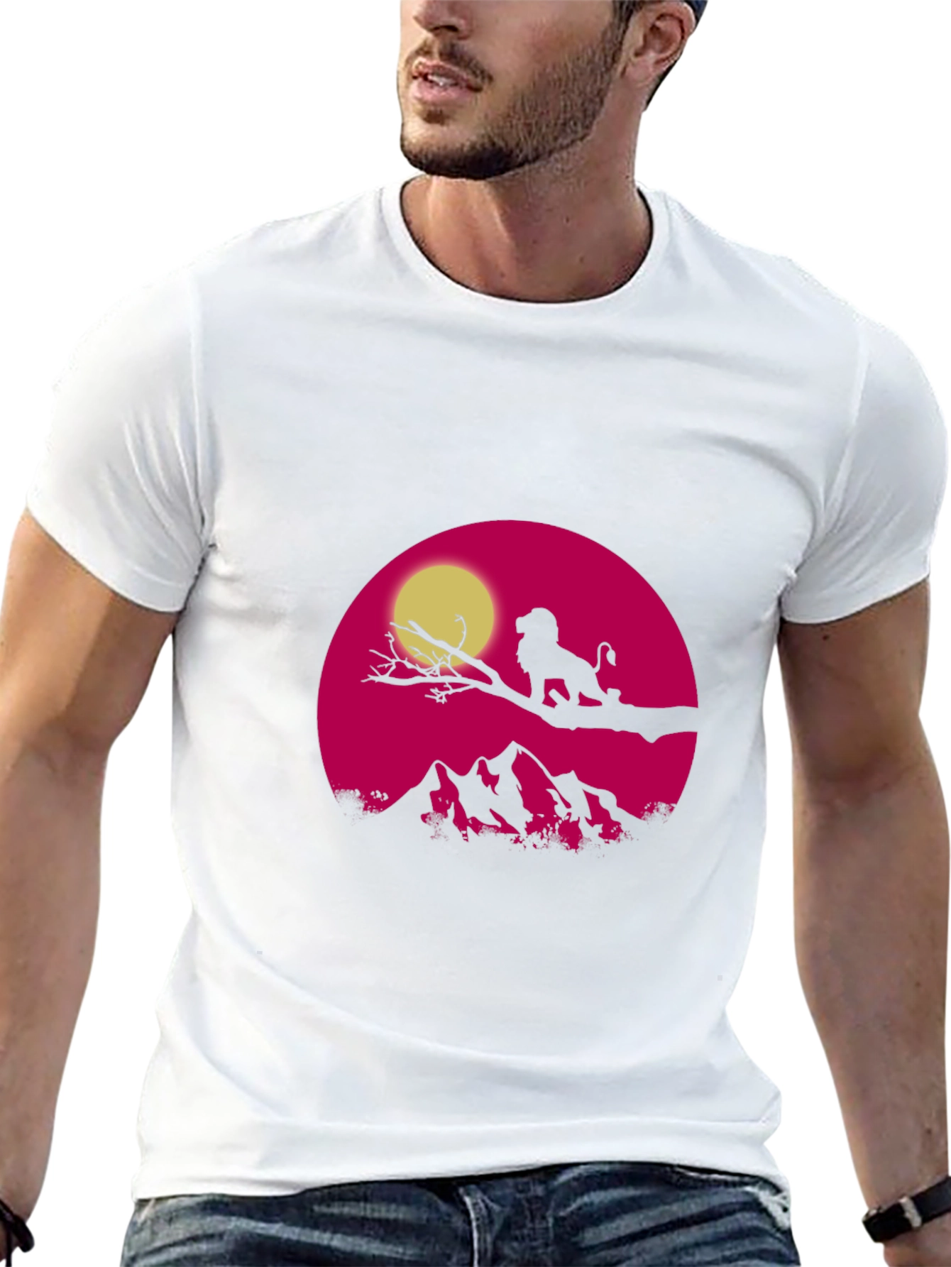 Lion King Sunset T-Shirt - Graphic Print Tee