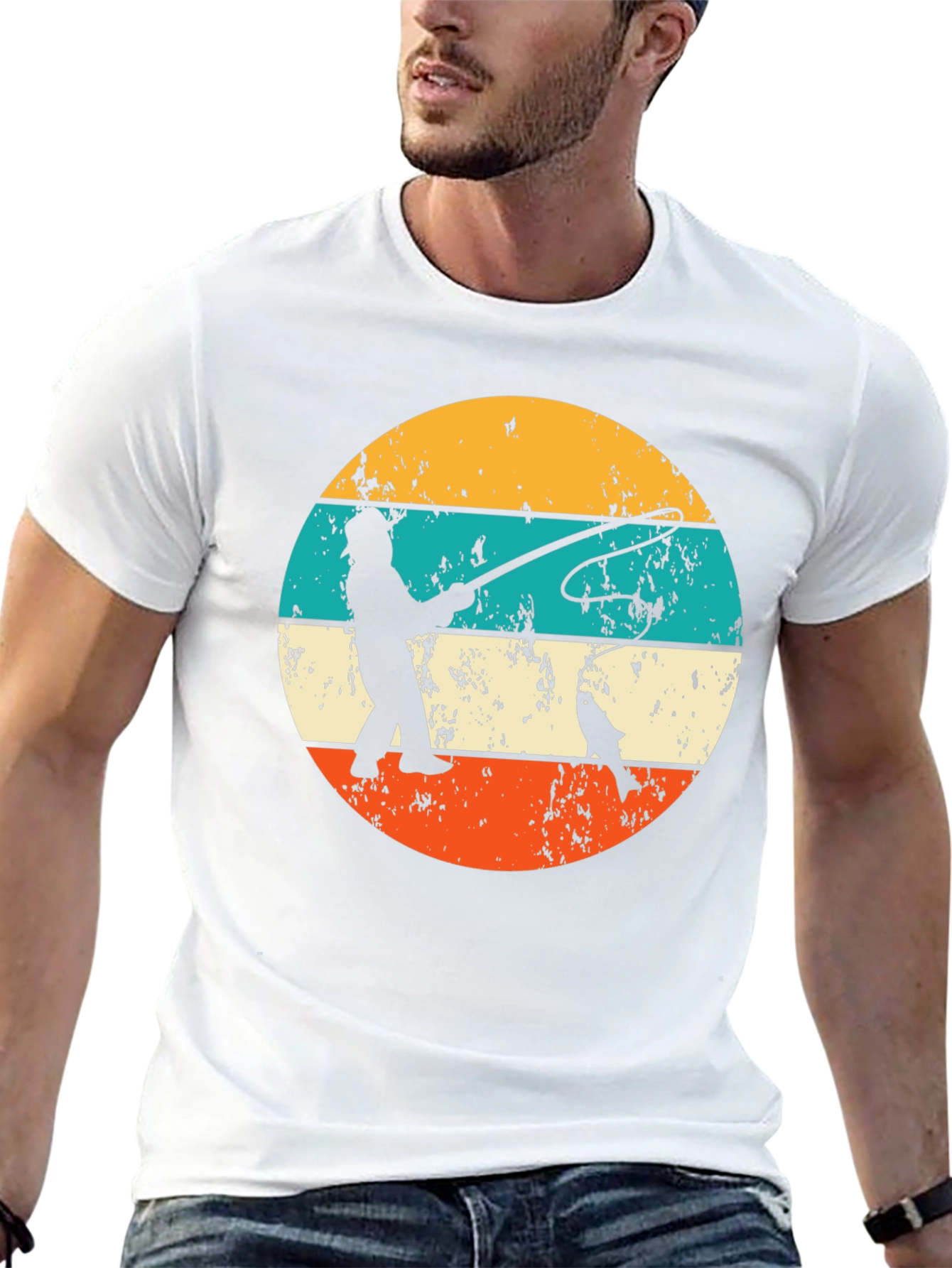 Retro Fishing T-Shirt Fisherman Graphic Tee