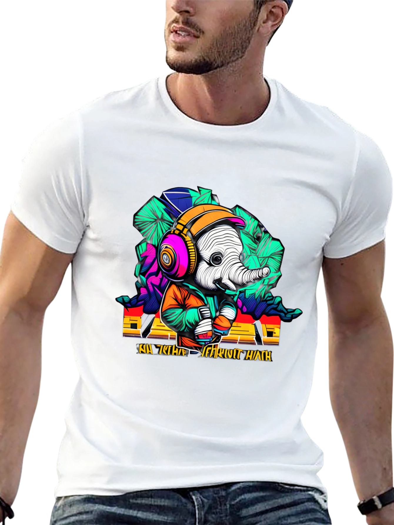 Cool Elephant Graphic T-Shirt