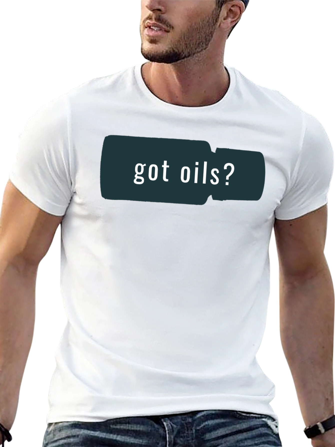 Got Oils? Graphic Print Black T-Shirt