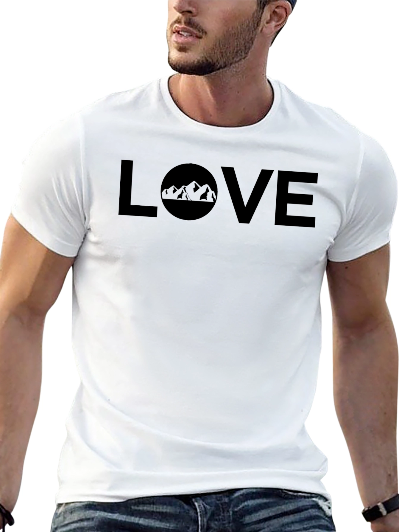 Love the Outdoors T-Shirt - Mountain Design