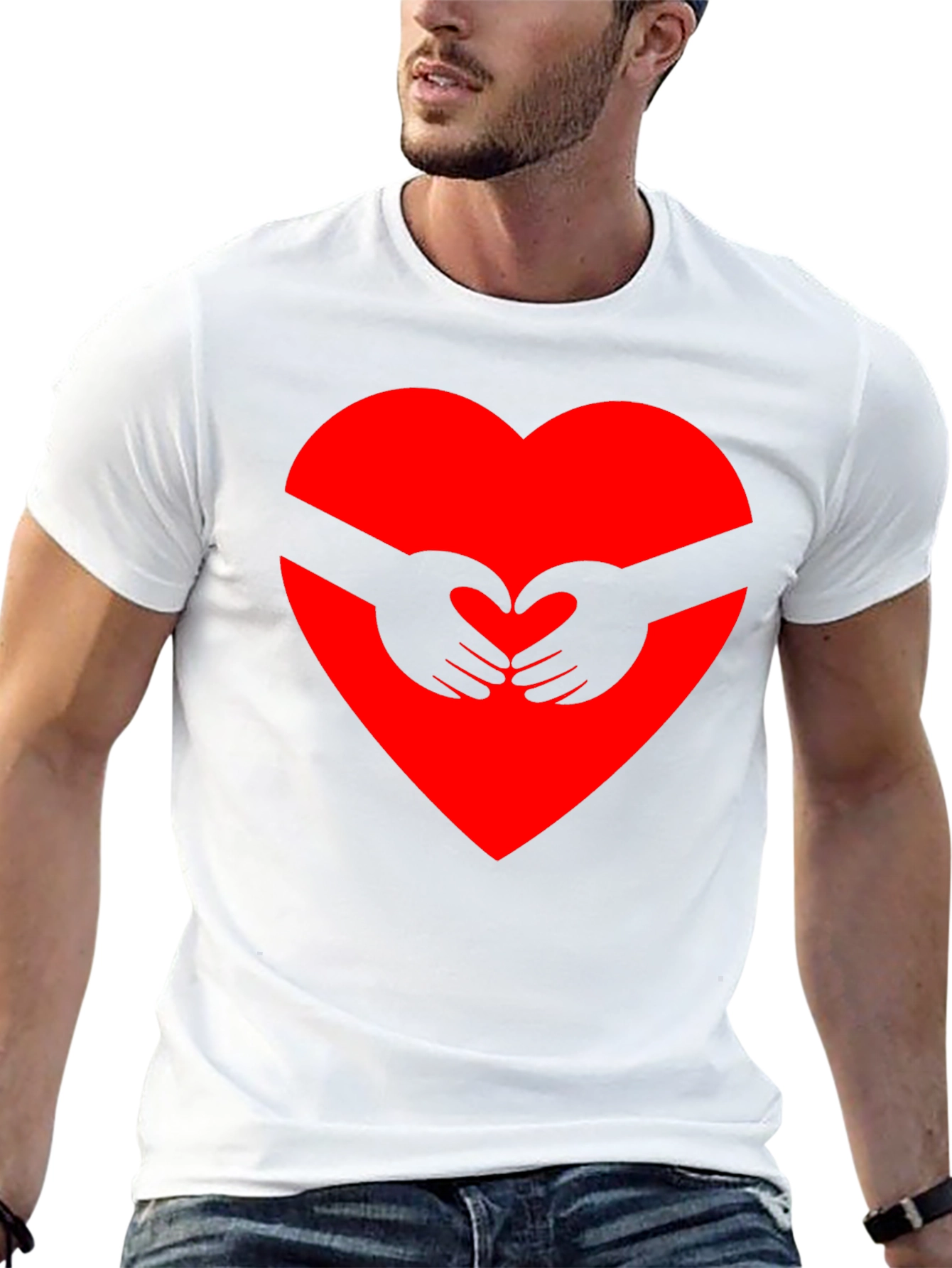 Heart Hands Graphic Tee - Black