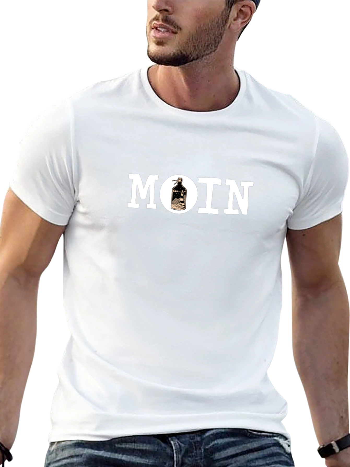 Moin Bottle Graphic Black T-Shirt