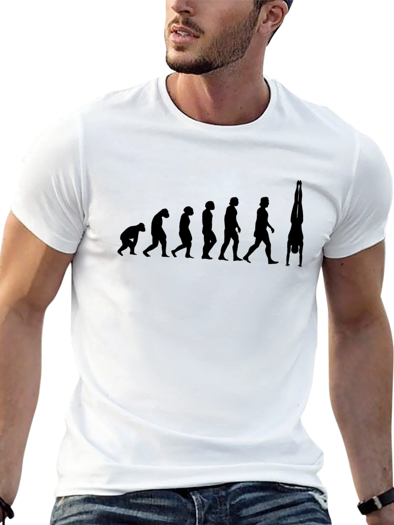 Evolution of Handstand Black T-Shirt