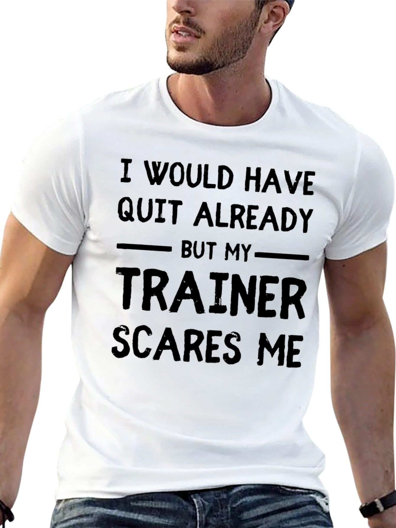 Funny Trainer Motivation Black T-Shirt