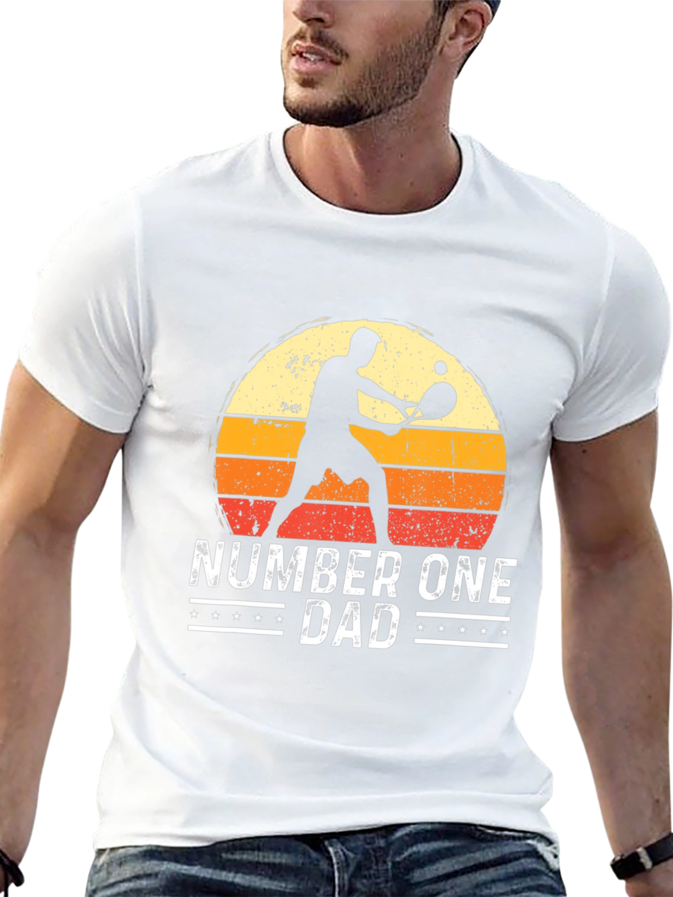Number One Dad Tennis Graphic Tee