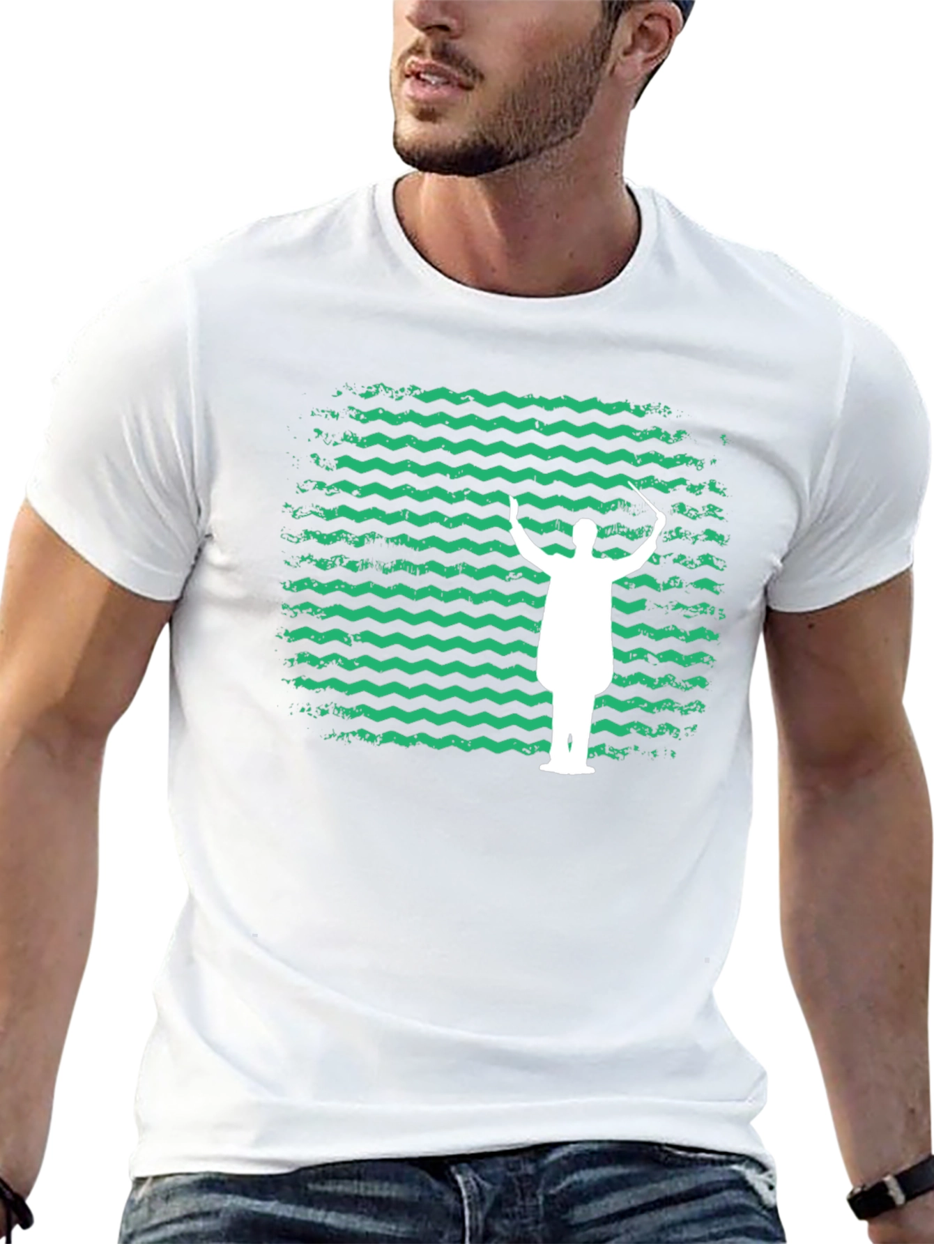 Conductor Graphic Print Black T-Shirt