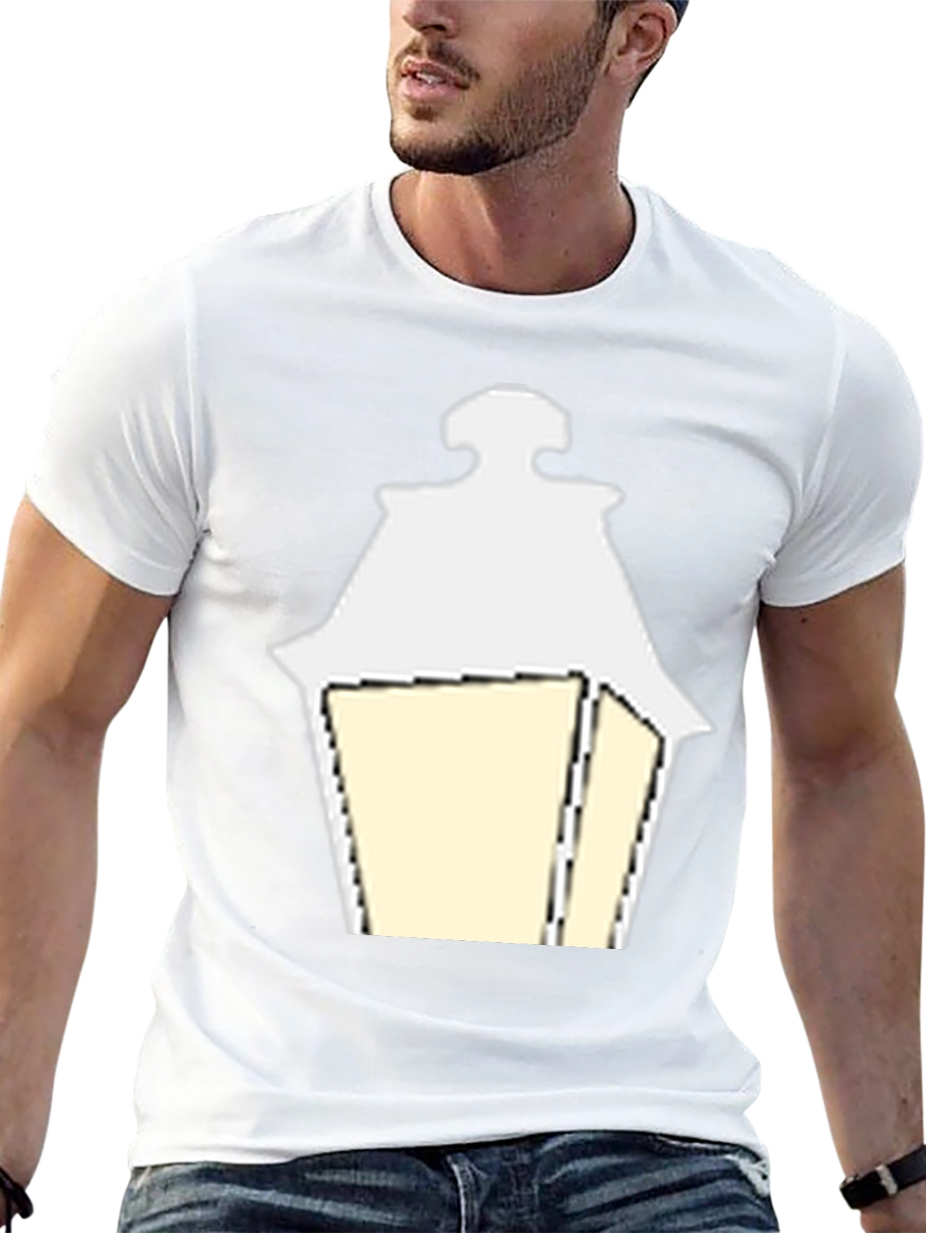Street Lamp Graphic Tee - Modern Black Shirt