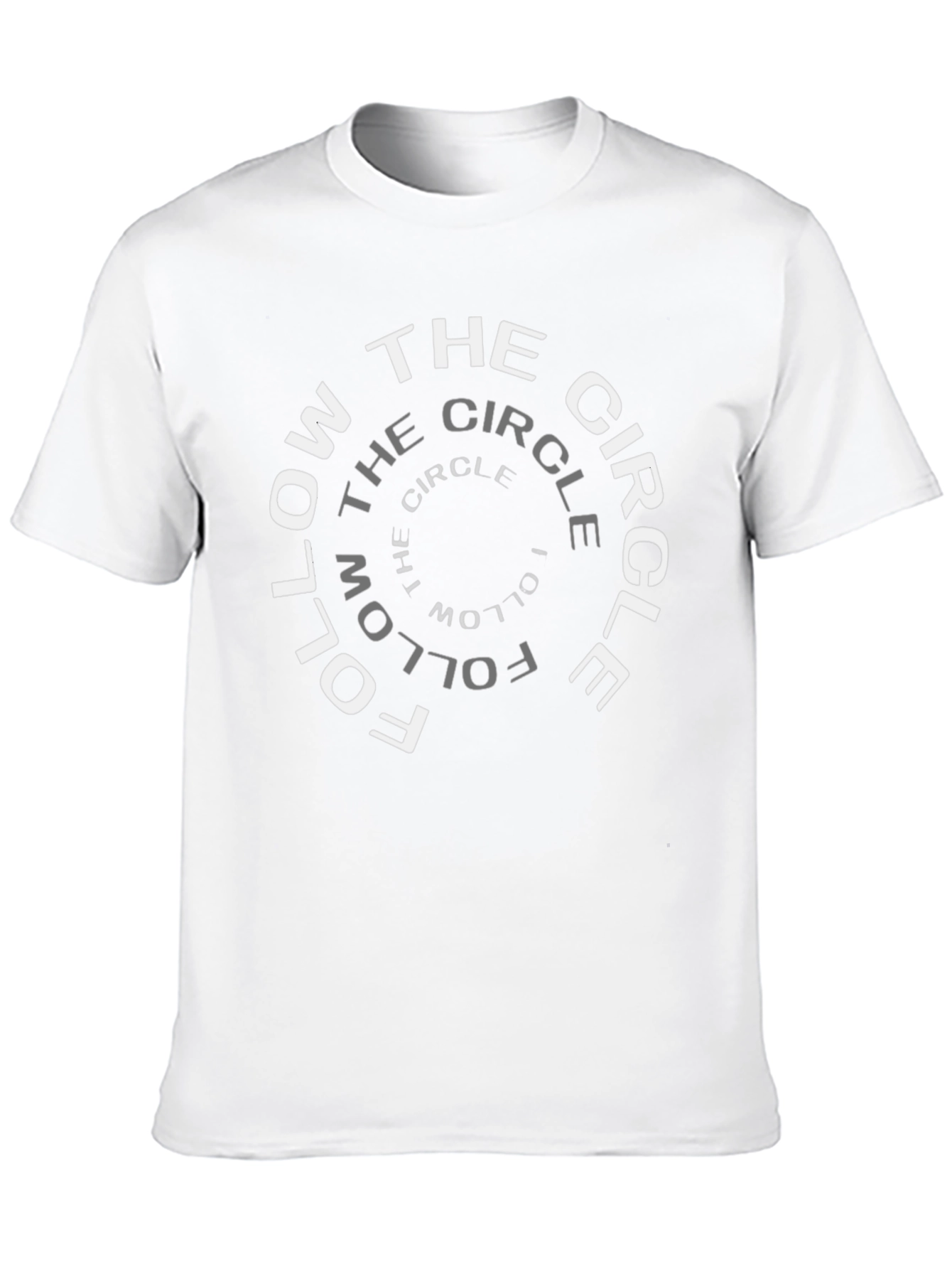 Follow the Circle Graphic Tee - Unique Spiral Design