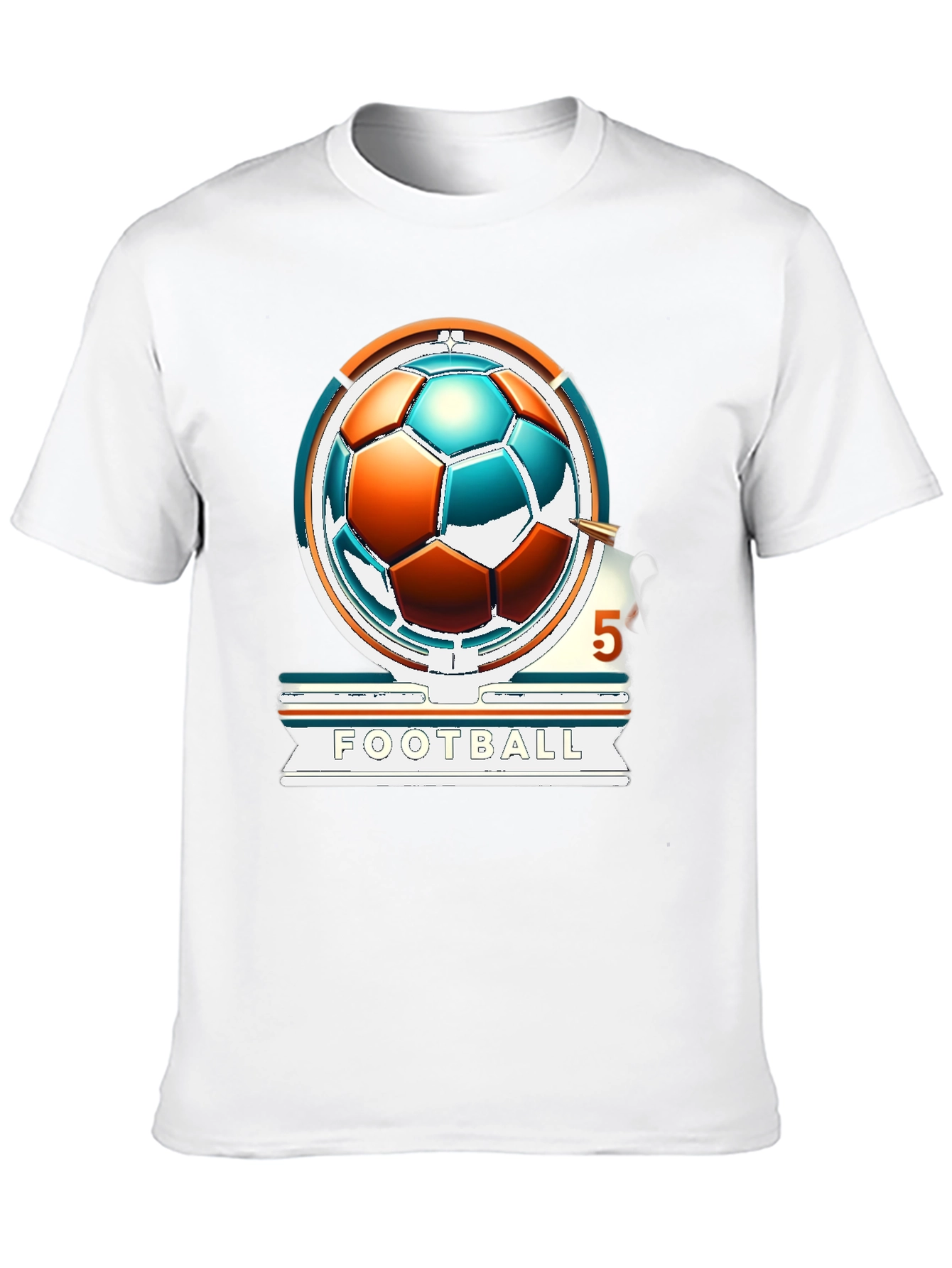 Football Graphic T-Shirt - Black Cotton Tee