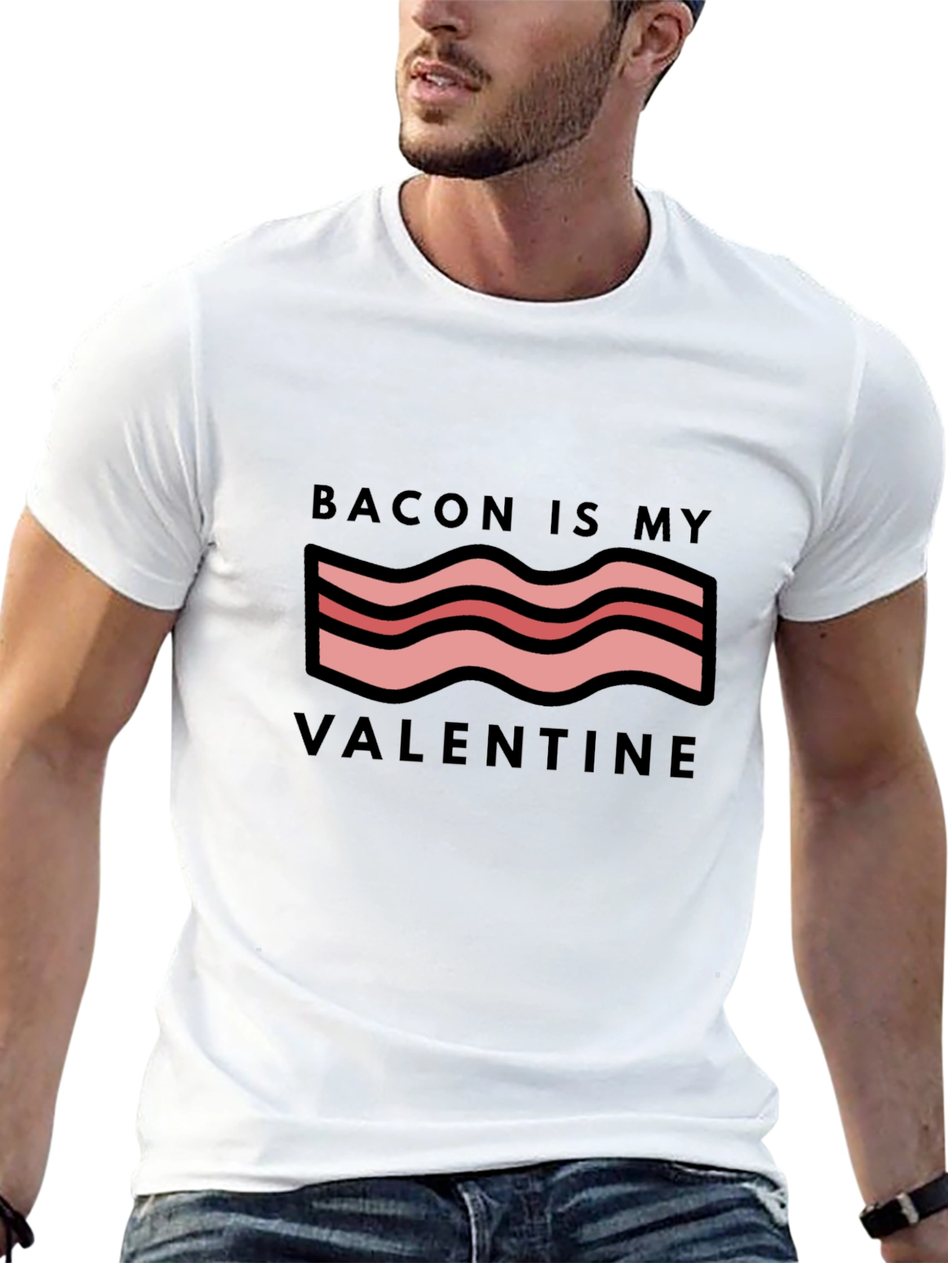 Bacon Is My Valentine Graphic Tee