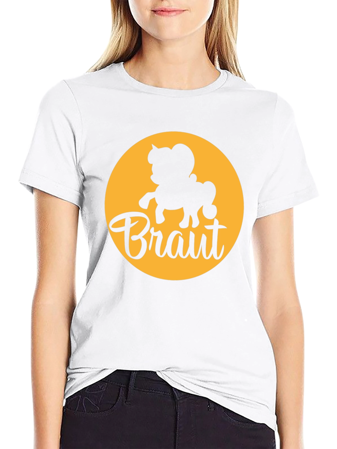Bräutigam Groom Cartoon Horse Graphic Tee - Black