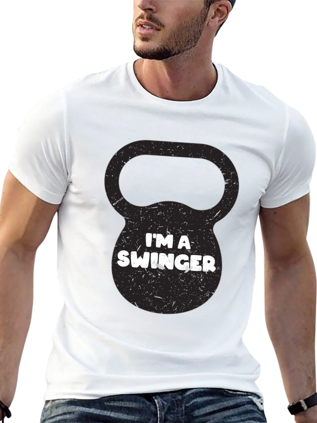 Im a Swinger Kettlebell Black Graphic Tee