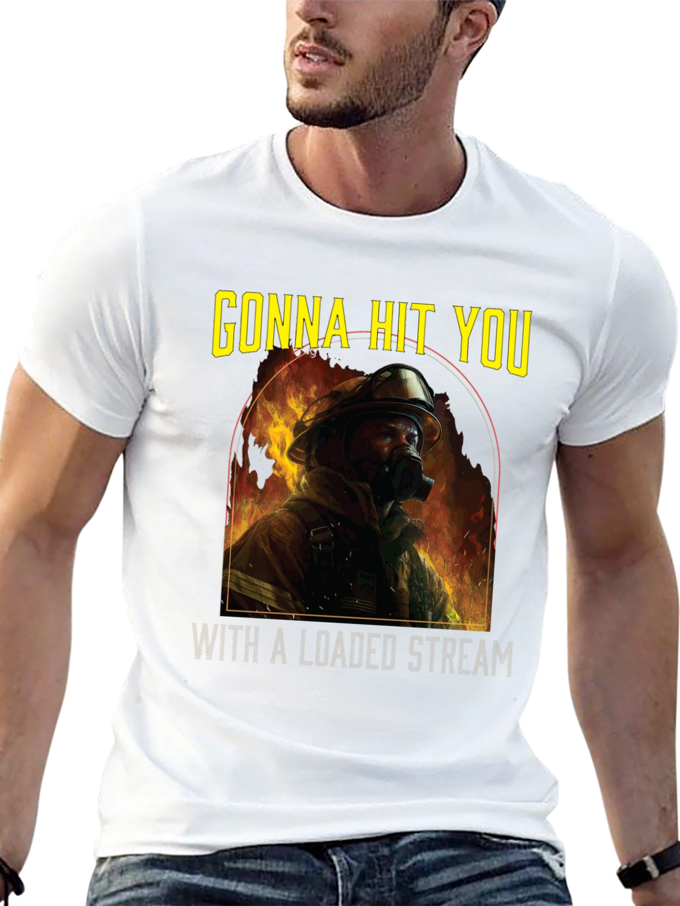 Gonna Hit You T-Shirt - Firefighter