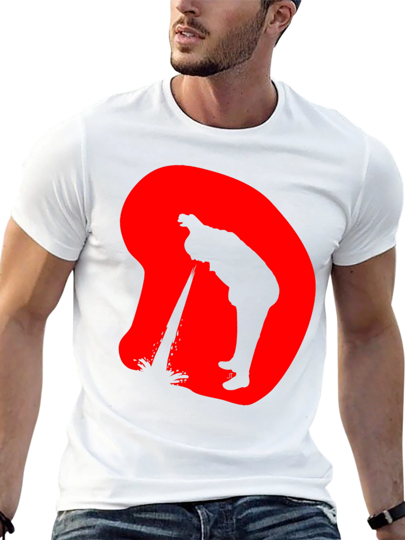 Edgy Silhouette Graphic Black T-Shirt