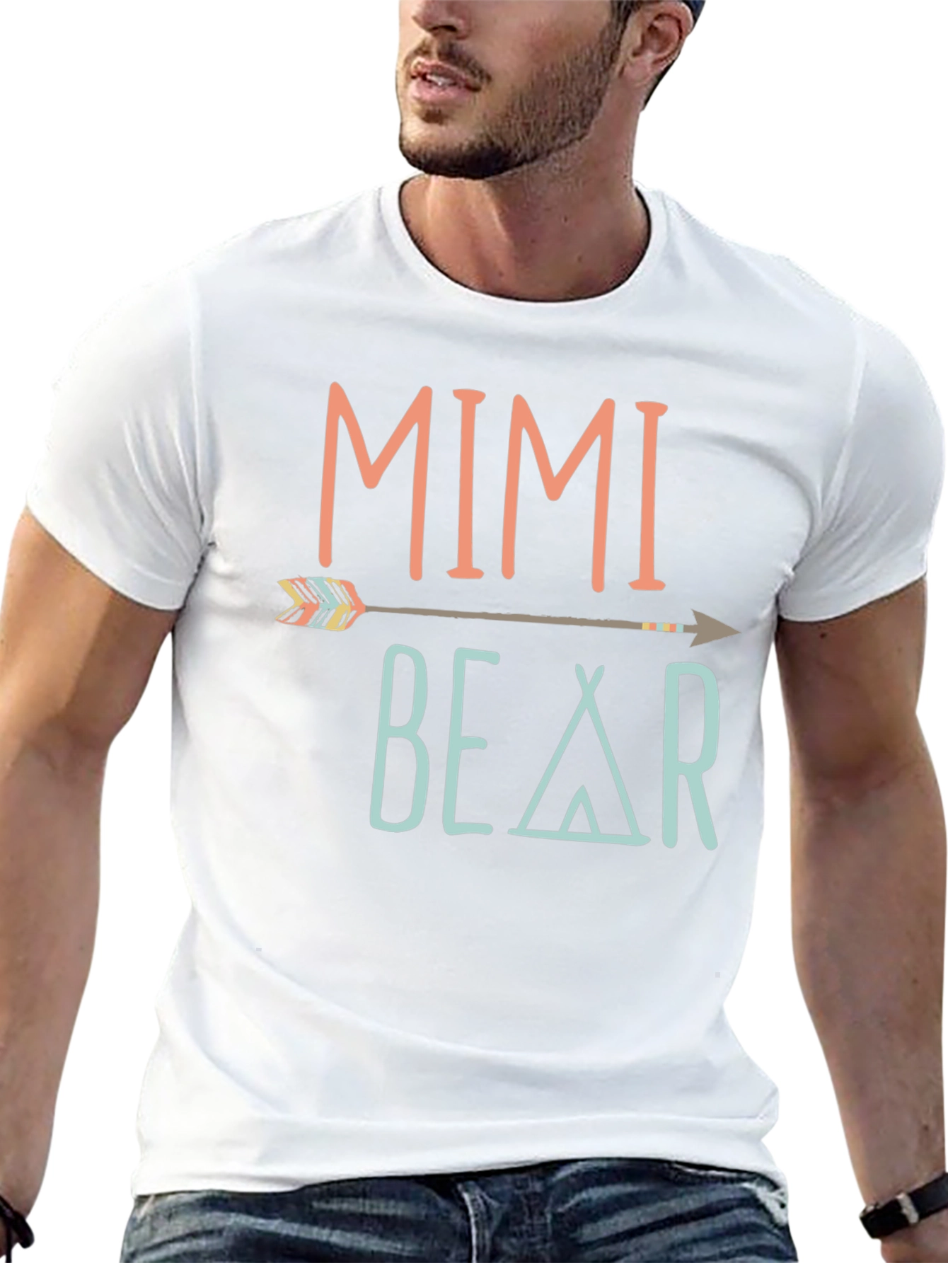 Mimi Bear Arrow T-Shirt Soft Cotton Tee
