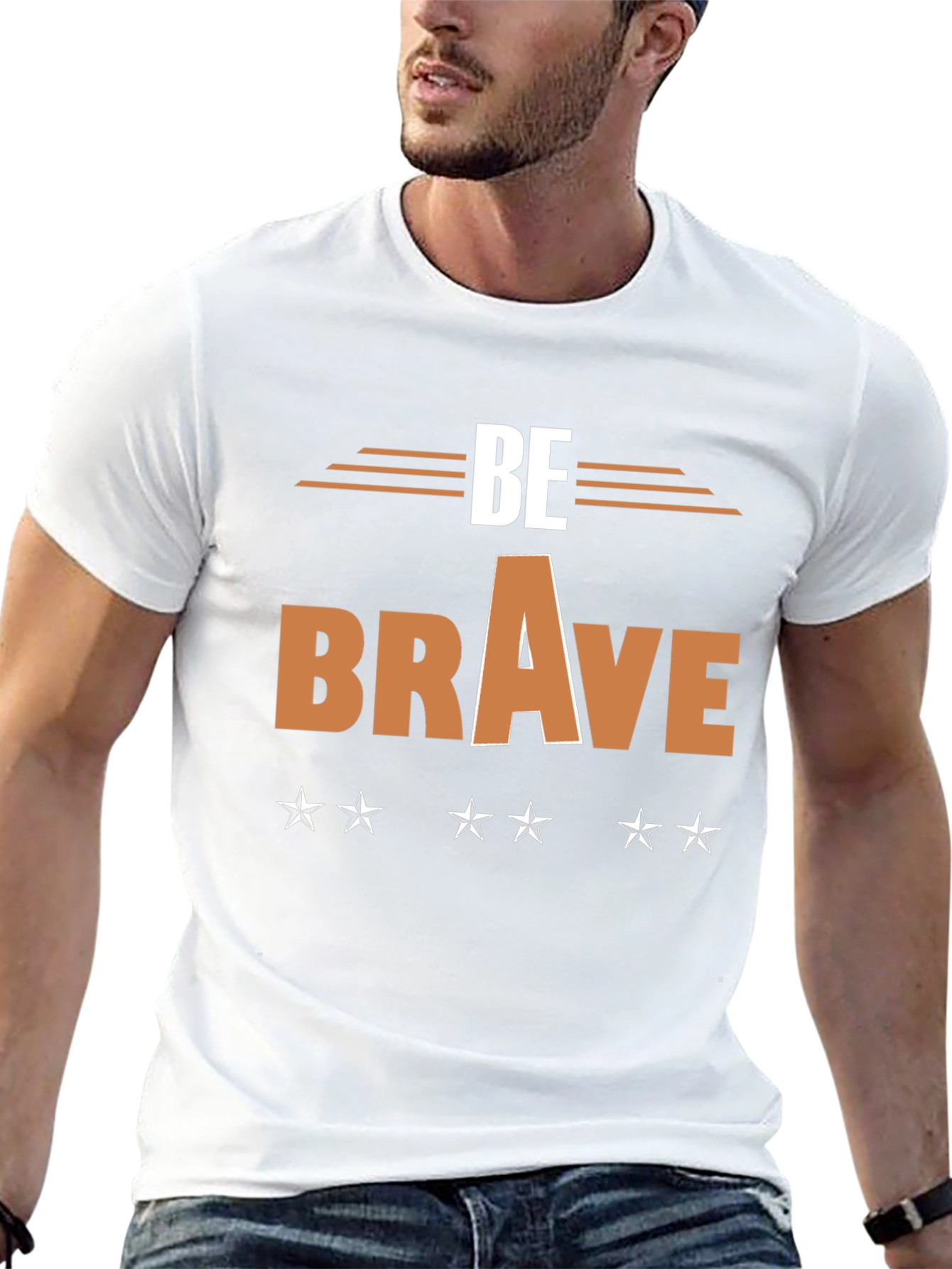 Be Brave Graphic T-Shirt - Motivational Tee