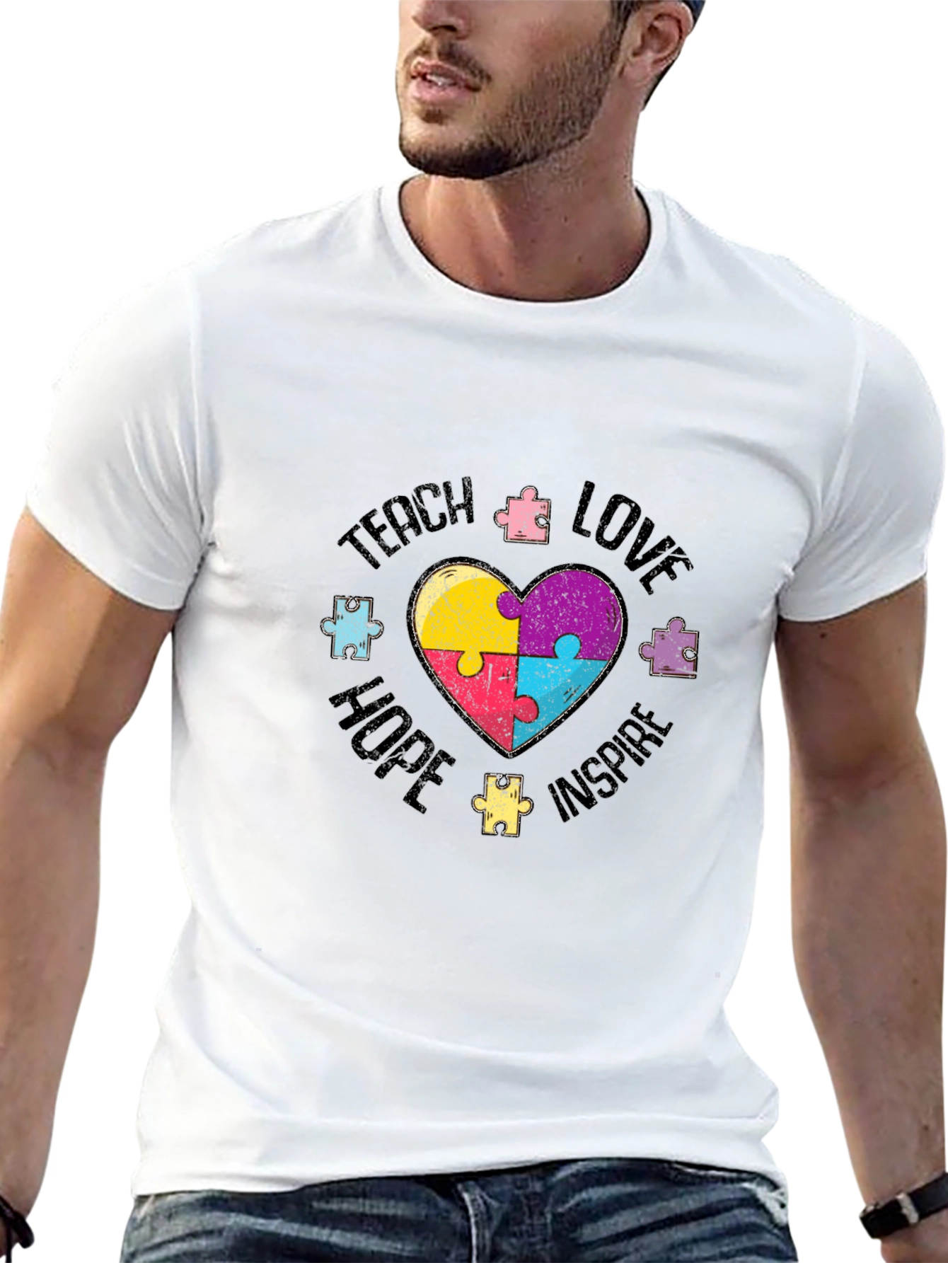 Teach Love Hope Autism Awareness T-Shirt