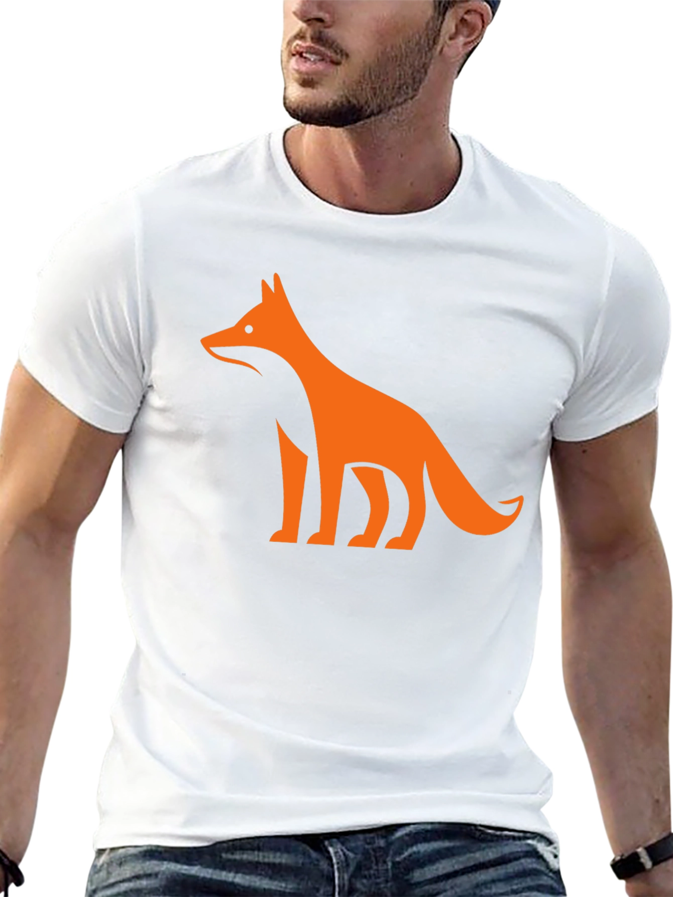 Modern Fox Graphic Tee - Black Casual Shirt