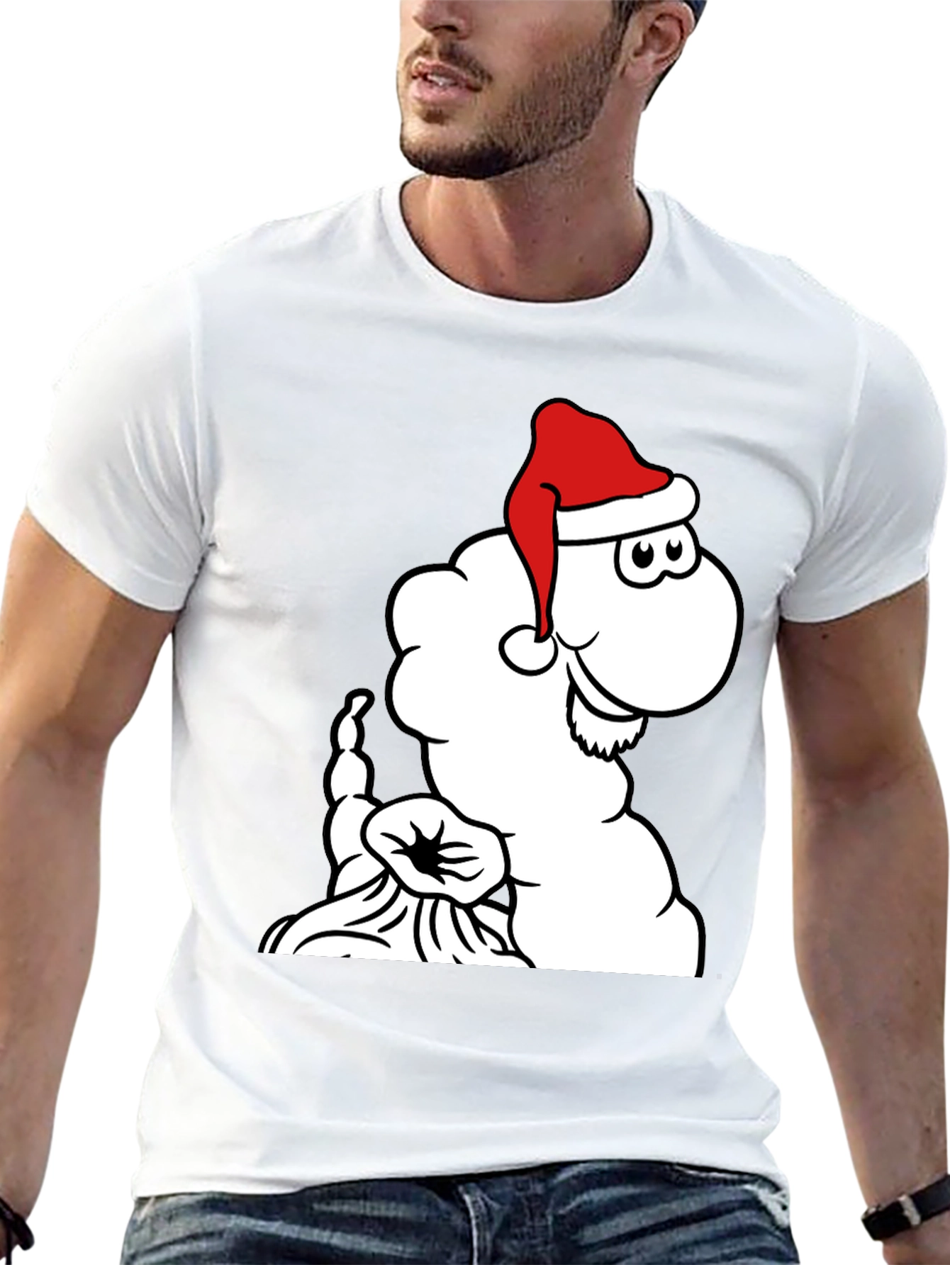Festive Cartoon Santa Cloud T-Shirt