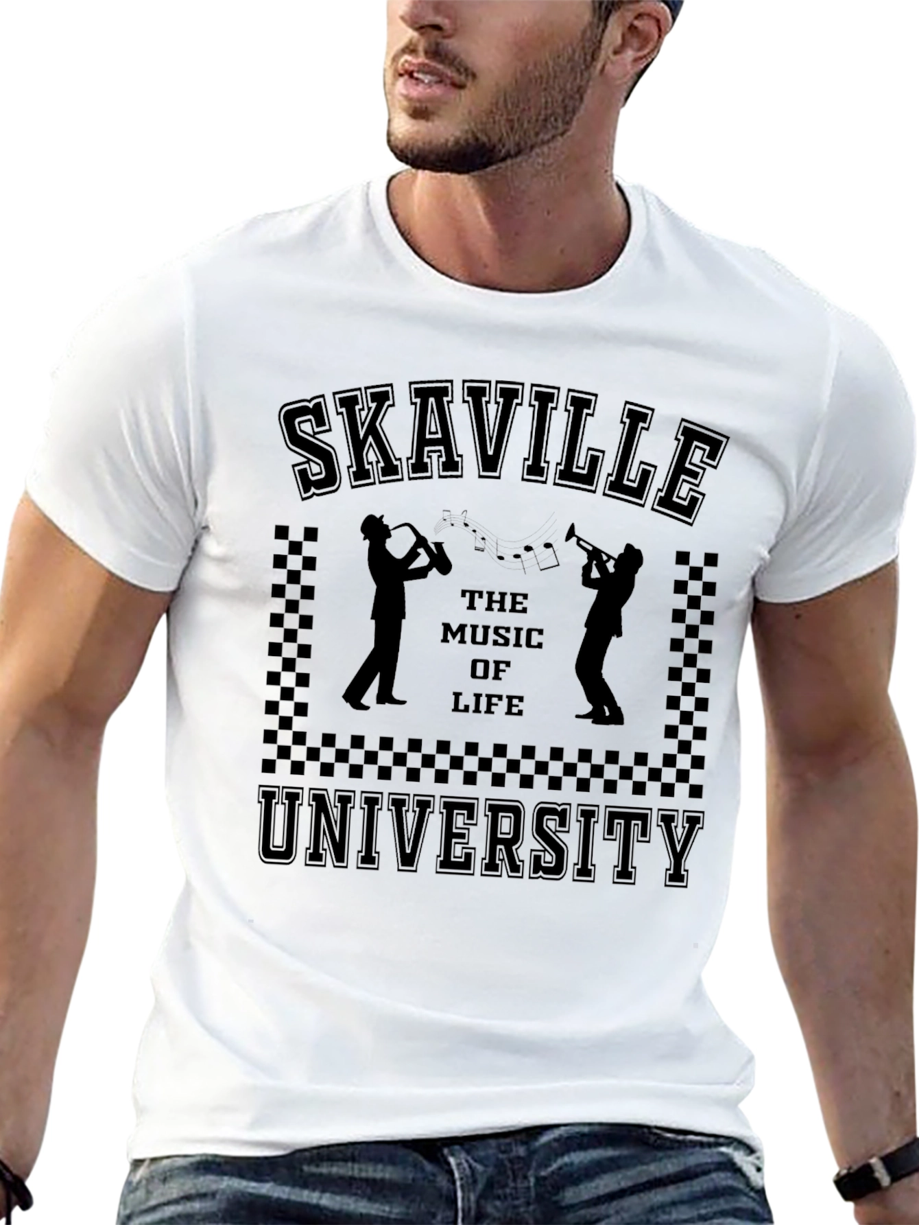 Skaville University Black Graphic Tee