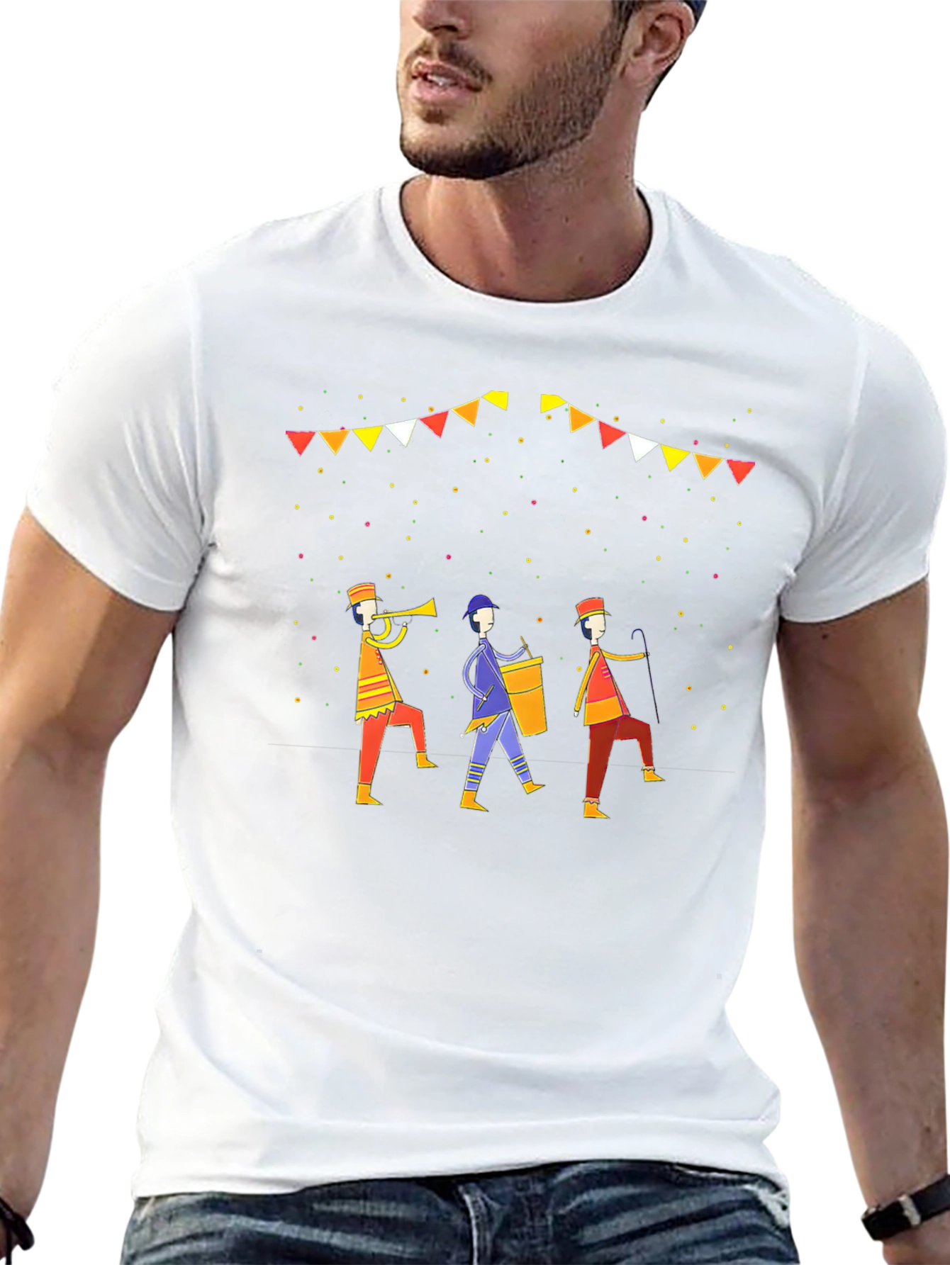 Festive Band T-Shirt: Stylish & Unique Design