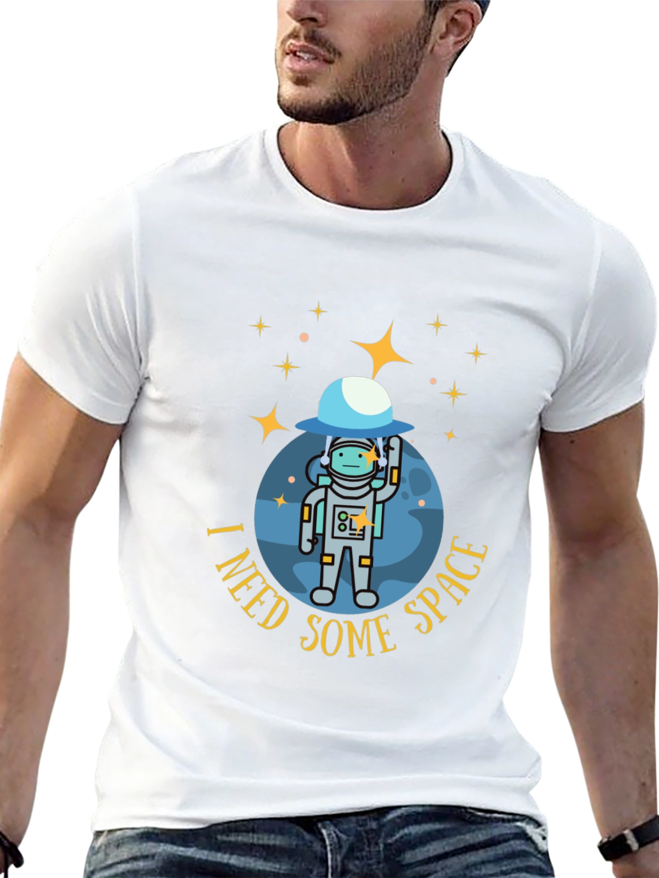 I Need Some Space Black T-Shirt