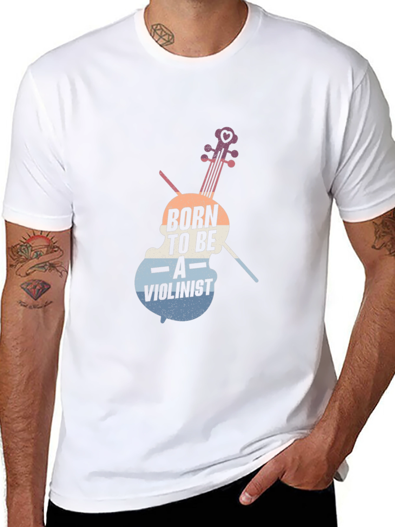 Born to Be A Violinist Black T-Shirt